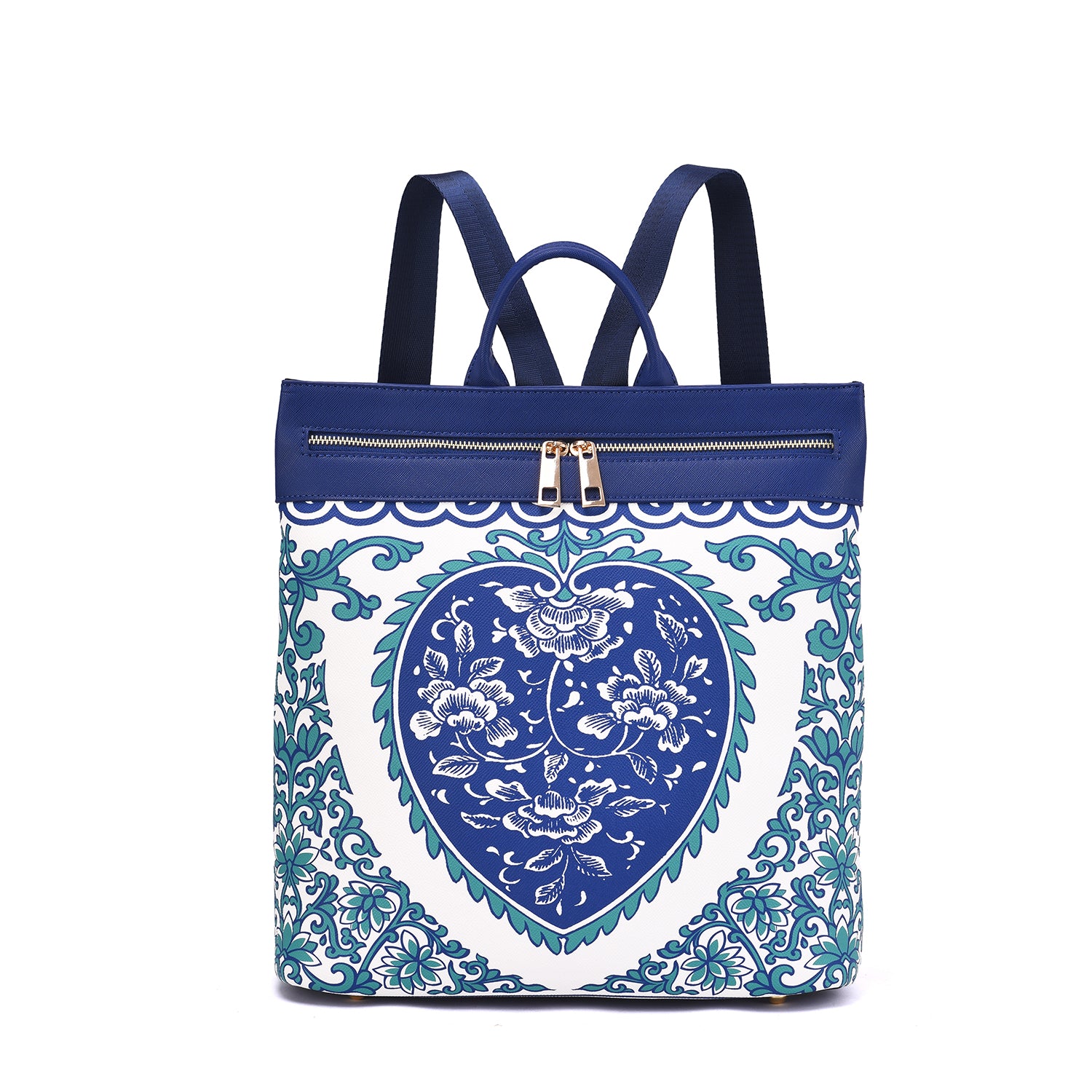 Porcelain Print Backpack With Trolley Sleeve - Mellow World