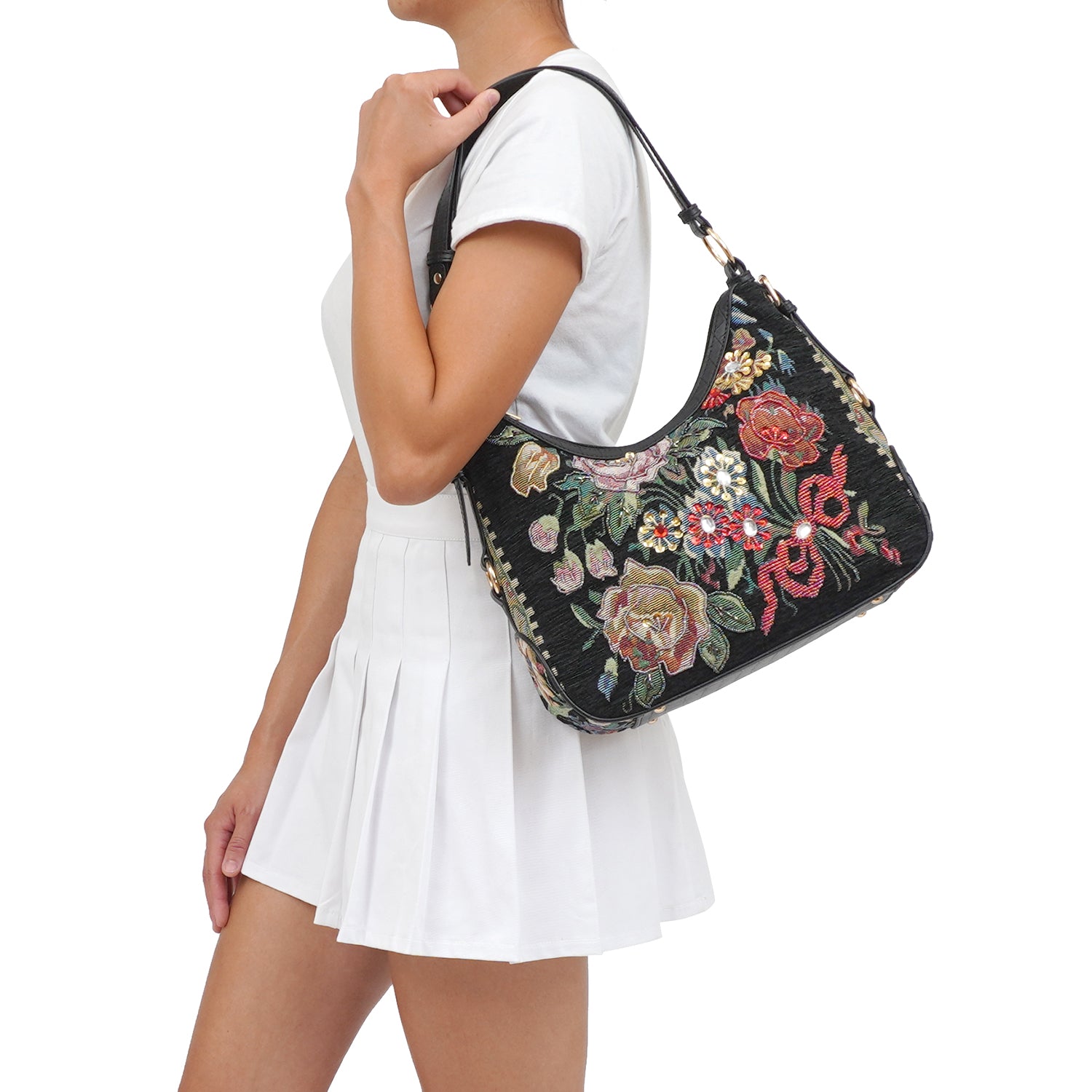 Flower Shop Hand Beaded Hobo