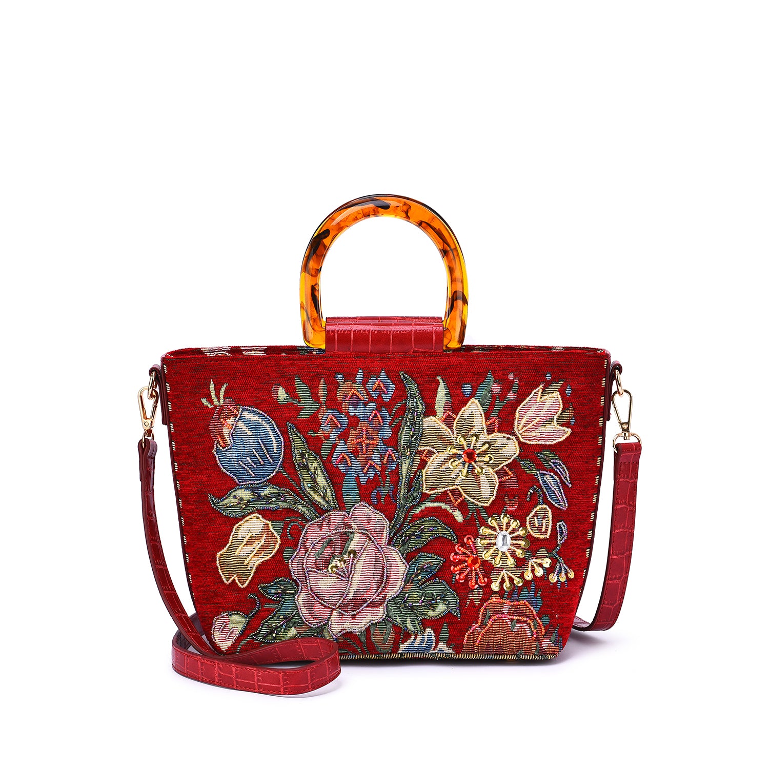 Daphne Hand-Beaded Crossbody Bag