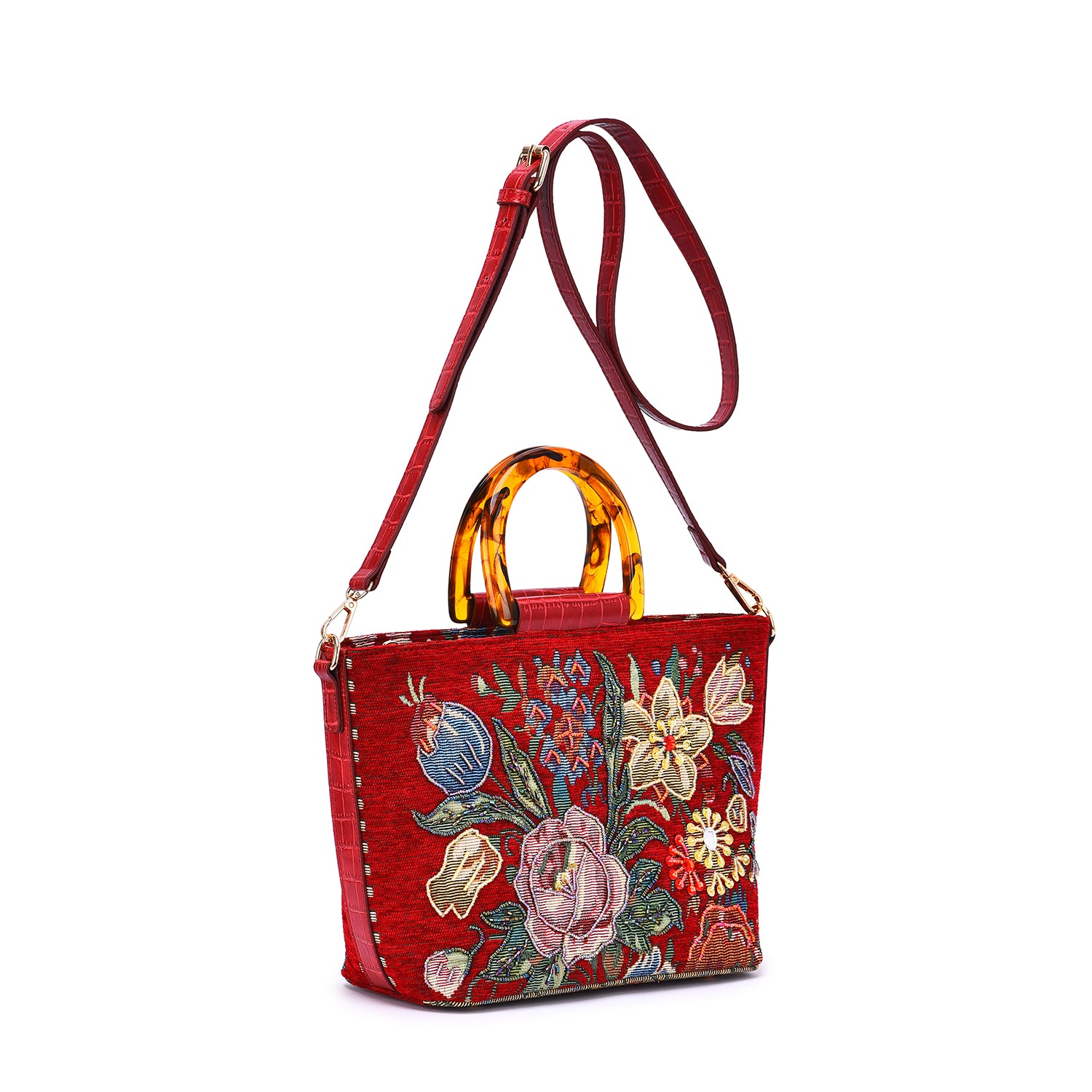 Daphne Hand-Beaded Crossbody Bag