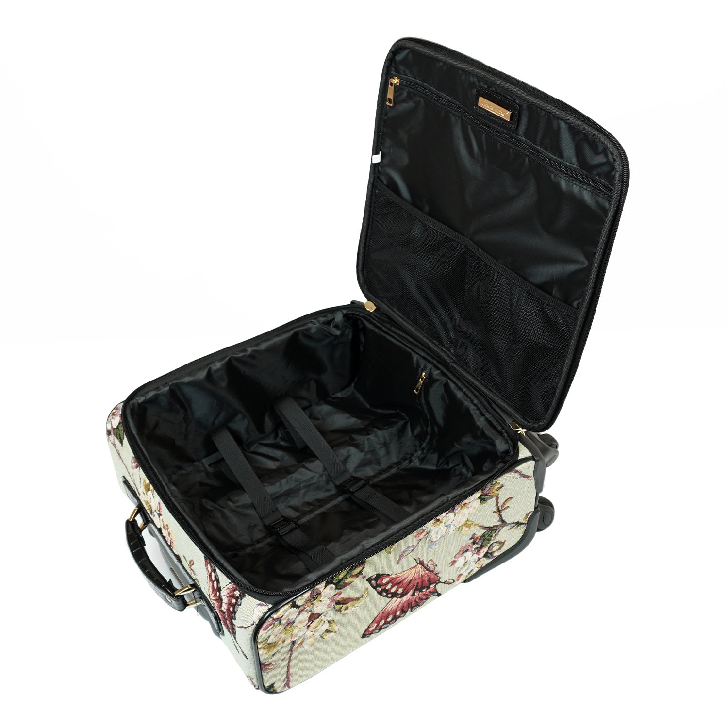 Butterfly Hand beaded Rolling Suitcase - Mellow World