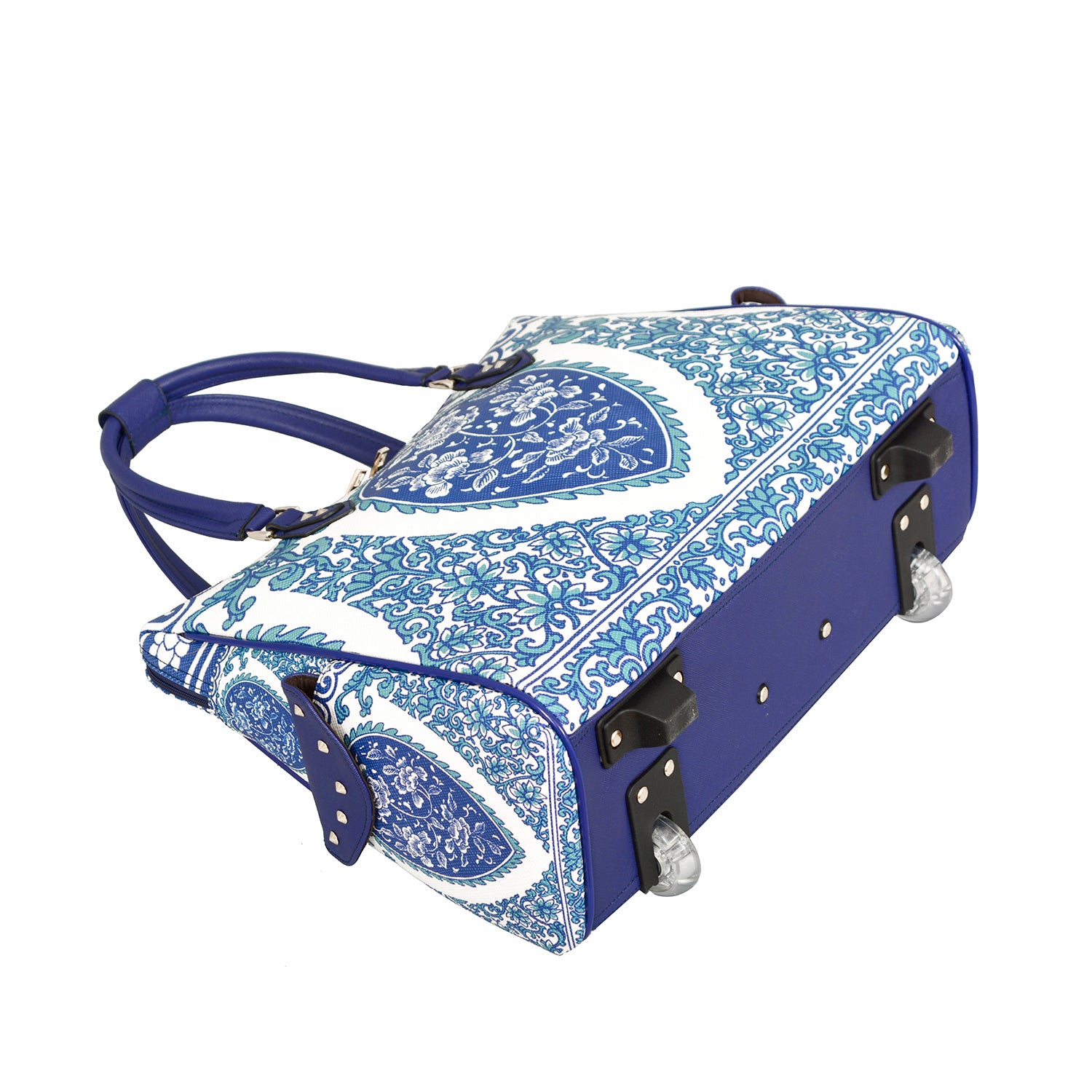Porcelain Rolling Floral Laptop Tote - Mellow World