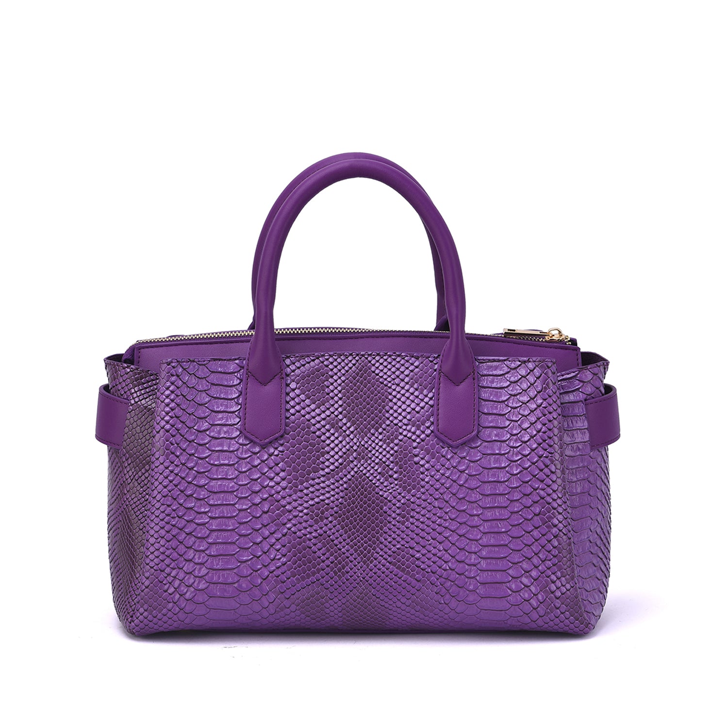 Maddie Snakeskin Embossed Satchel - Mellow World