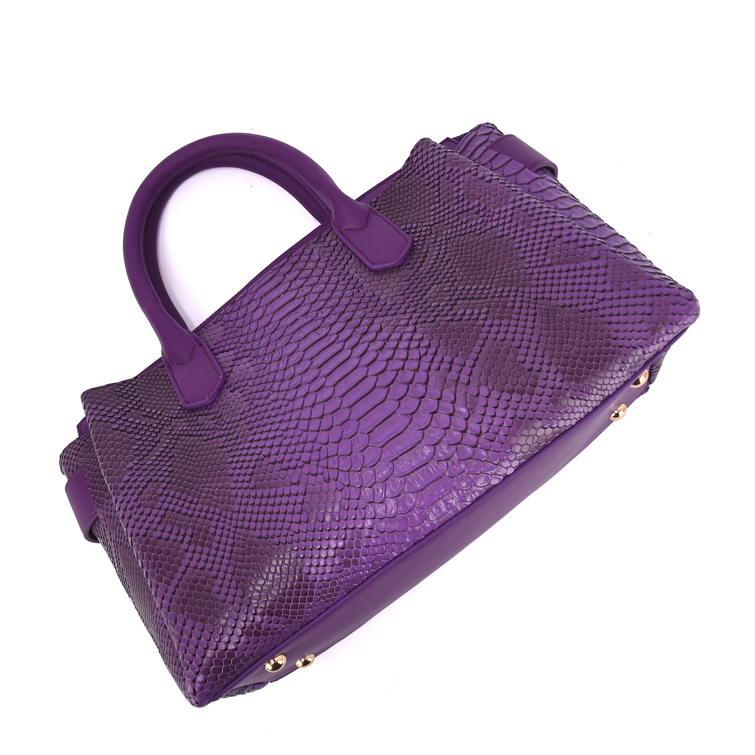 Maddie Snakeskin Embossed Satchel - Mellow World