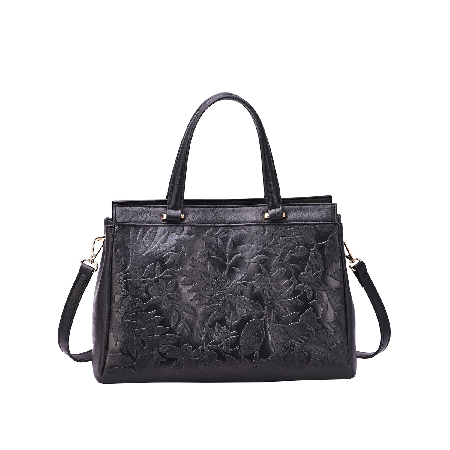 Salome Embossed Floral Satchel - Mellow World