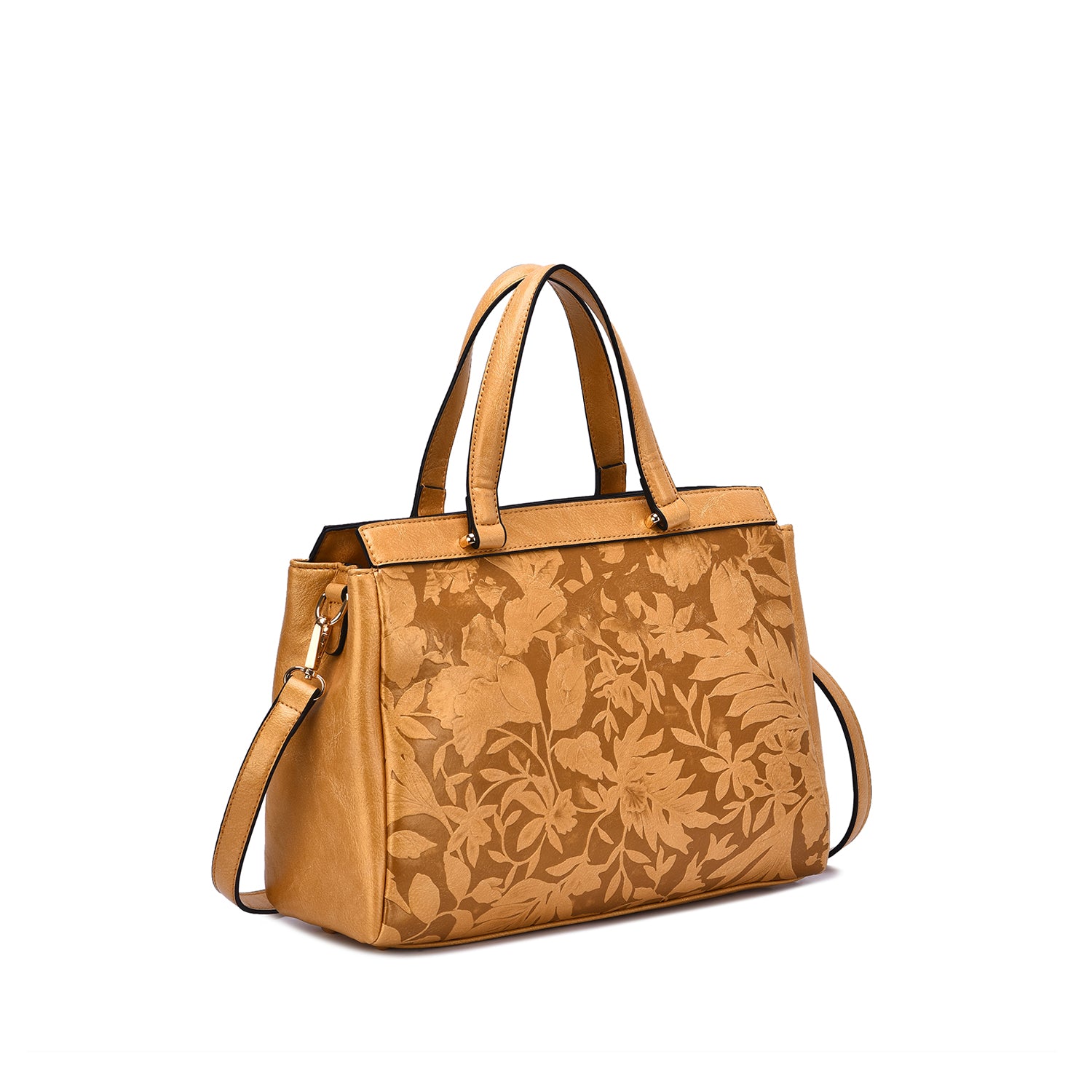 Salome Embossed Floral Satchel - Mellow World
