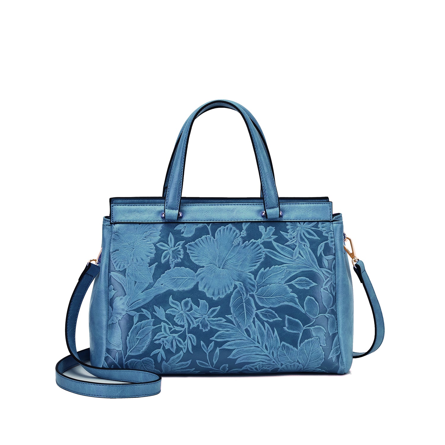 Salome Embossed Floral Satchel - Mellow World