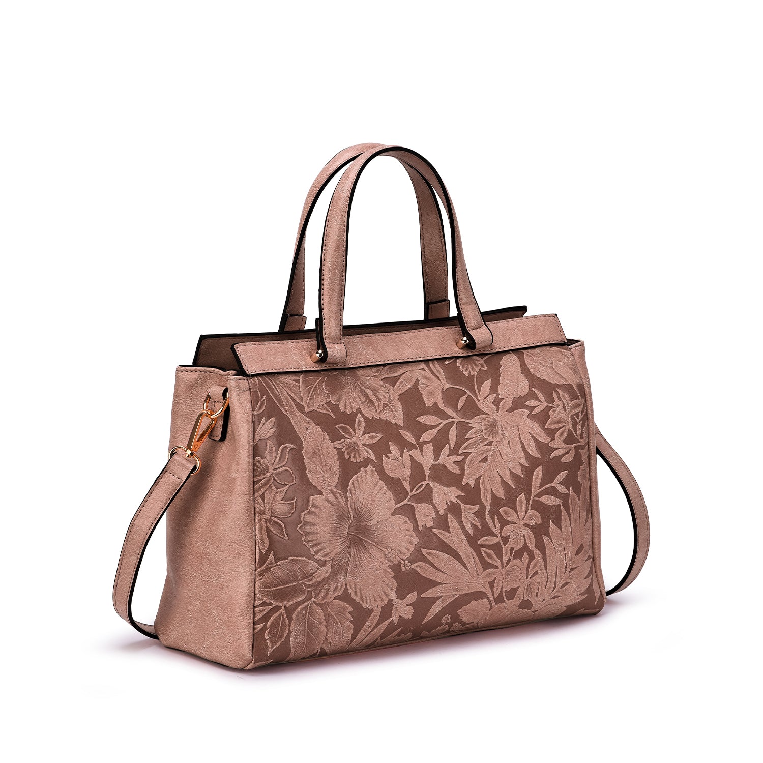Salome Embossed Floral Satchel - Mellow World
