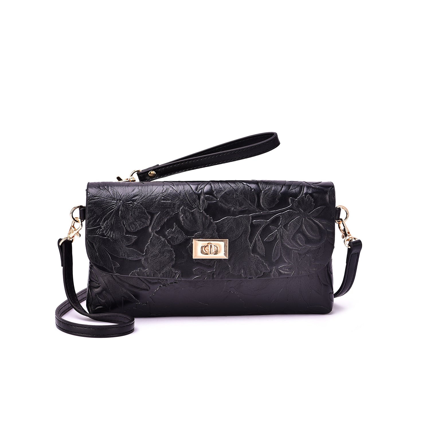 Sarita Embossed Floral Crossbody - Mellow World