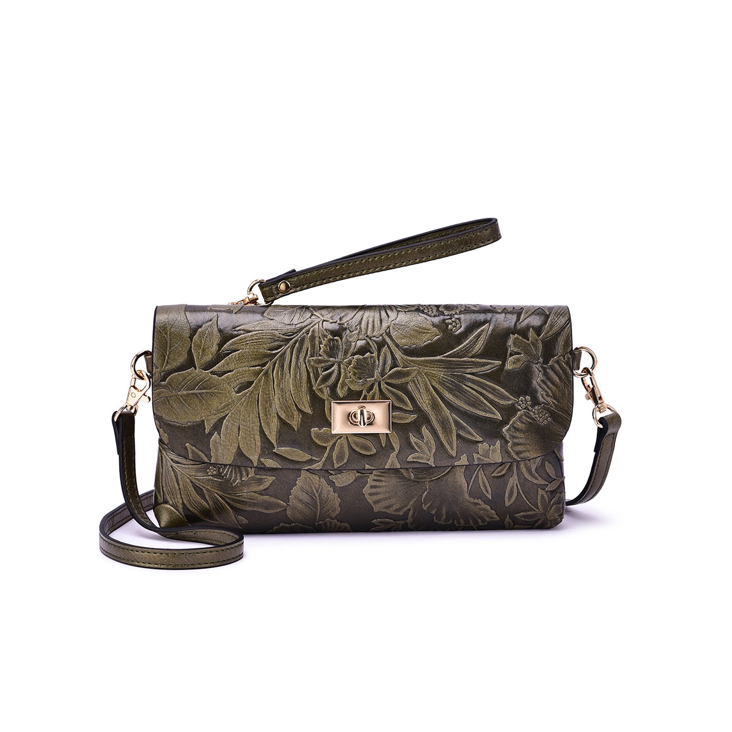 Sarita Embossed Floral Crossbody - Mellow World