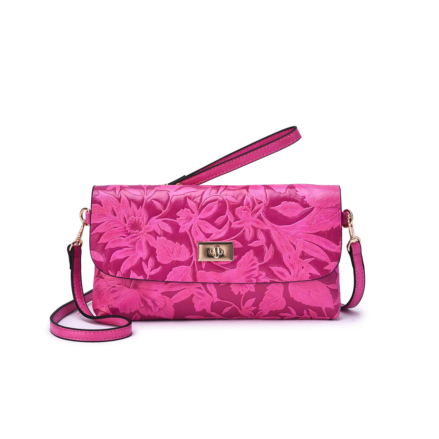 Sarita Embossed Floral Crossbody - Mellow World