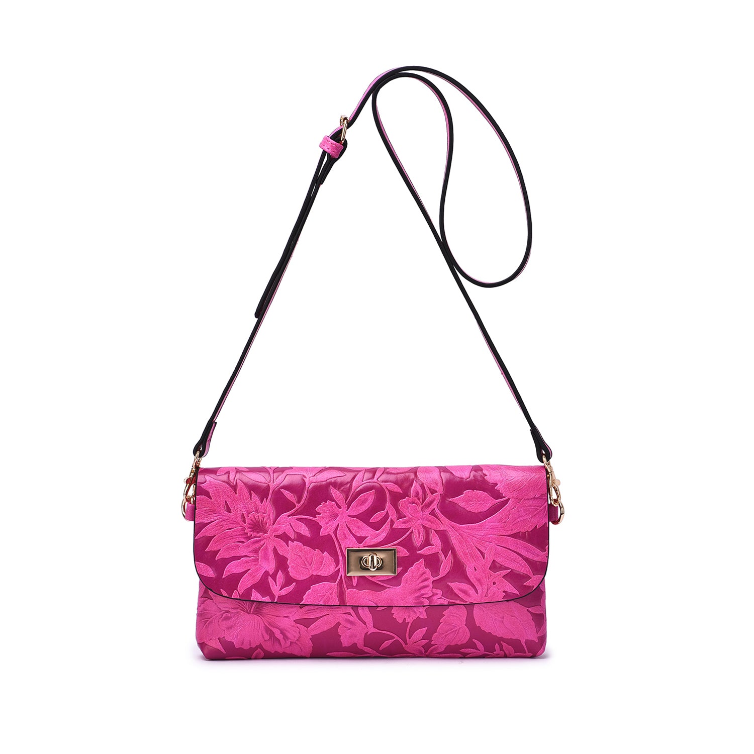 Sarita Embossed Floral Crossbody - Mellow World