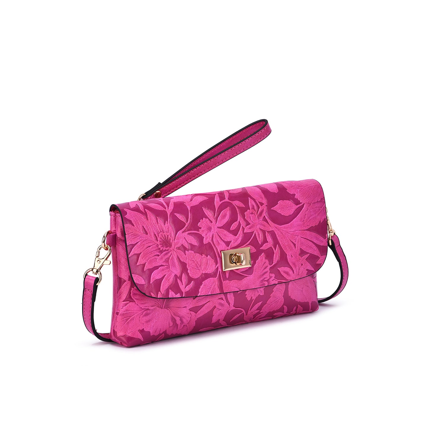 Sarita Embossed Floral Crossbody - Mellow World