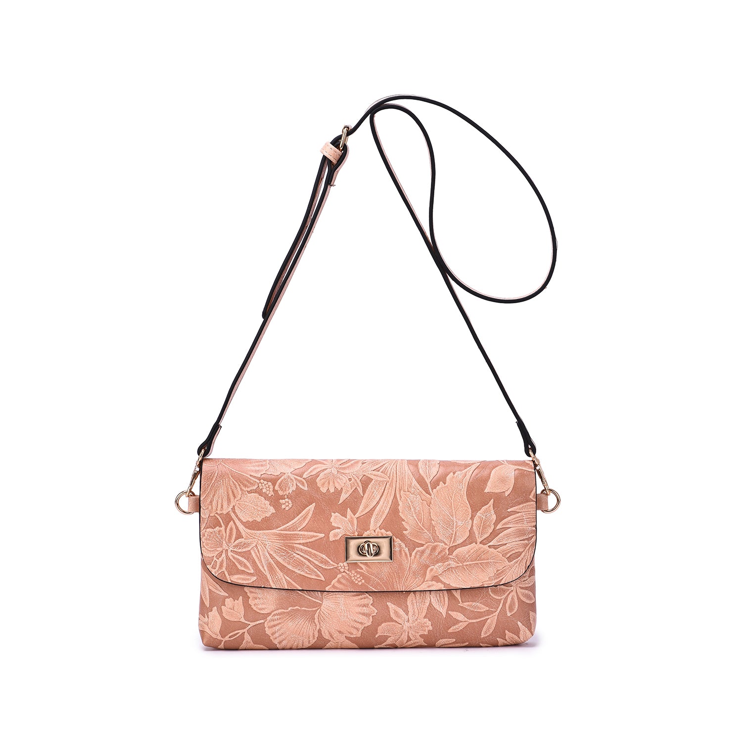 Sarita Embossed Floral Crossbody - Mellow World