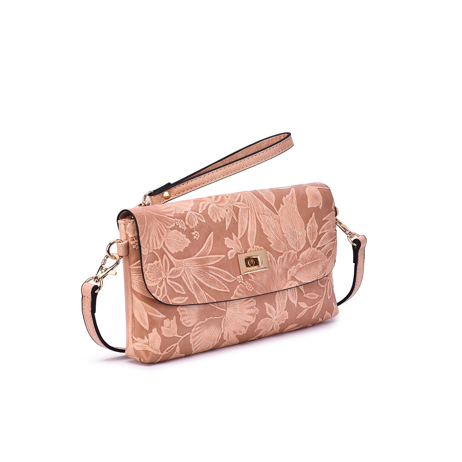 Sarita Embossed Floral Crossbody - Mellow World