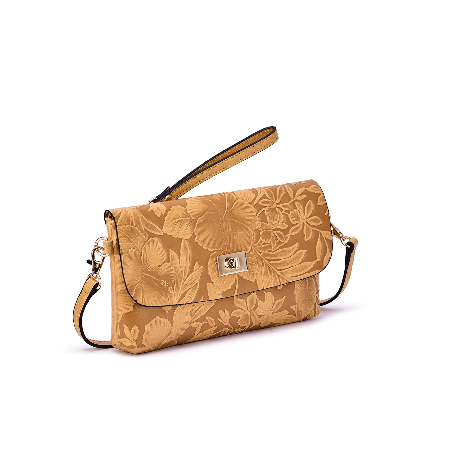 Sarita Embossed Floral Crossbody - Mellow World