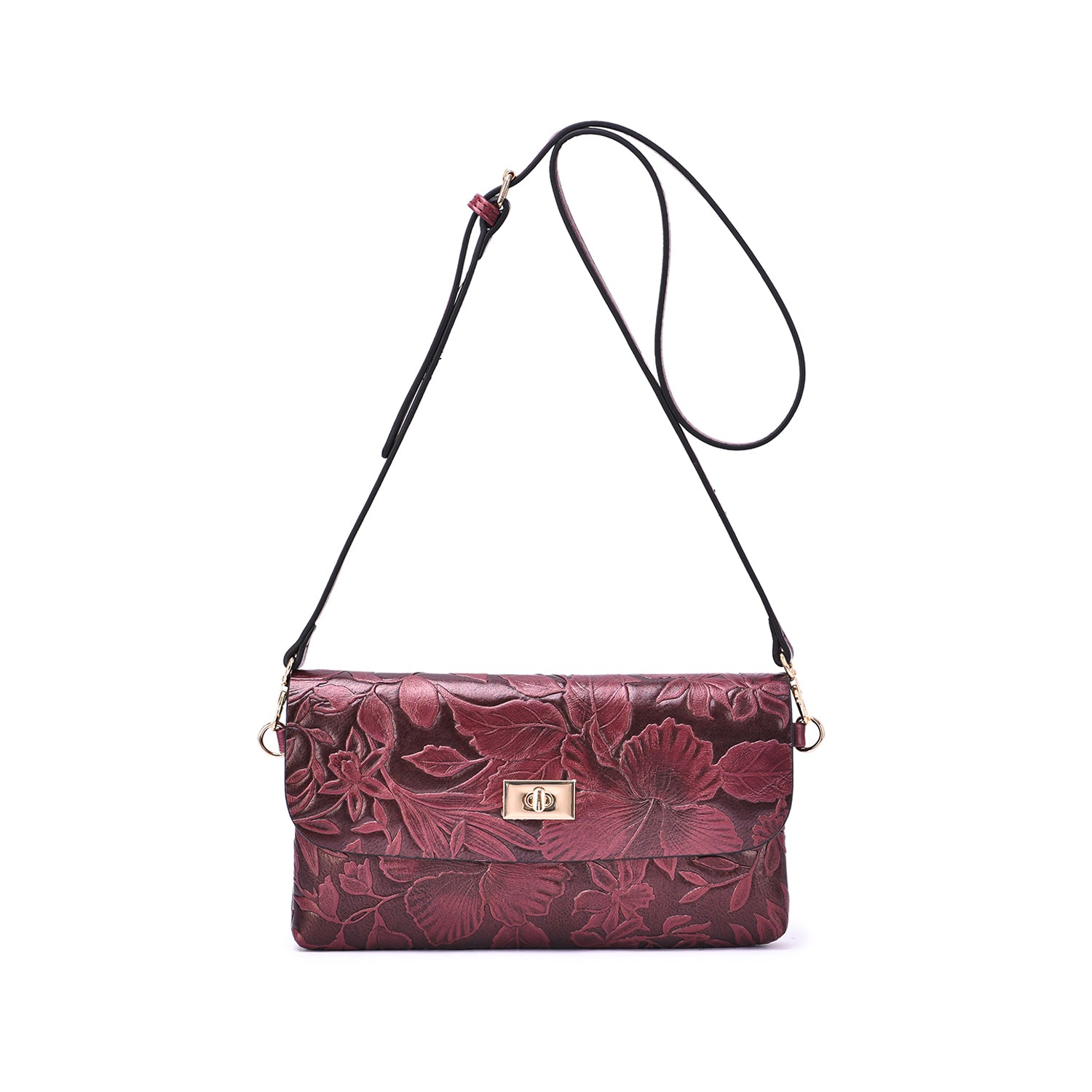Sarita Embossed Floral Crossbody - Mellow World