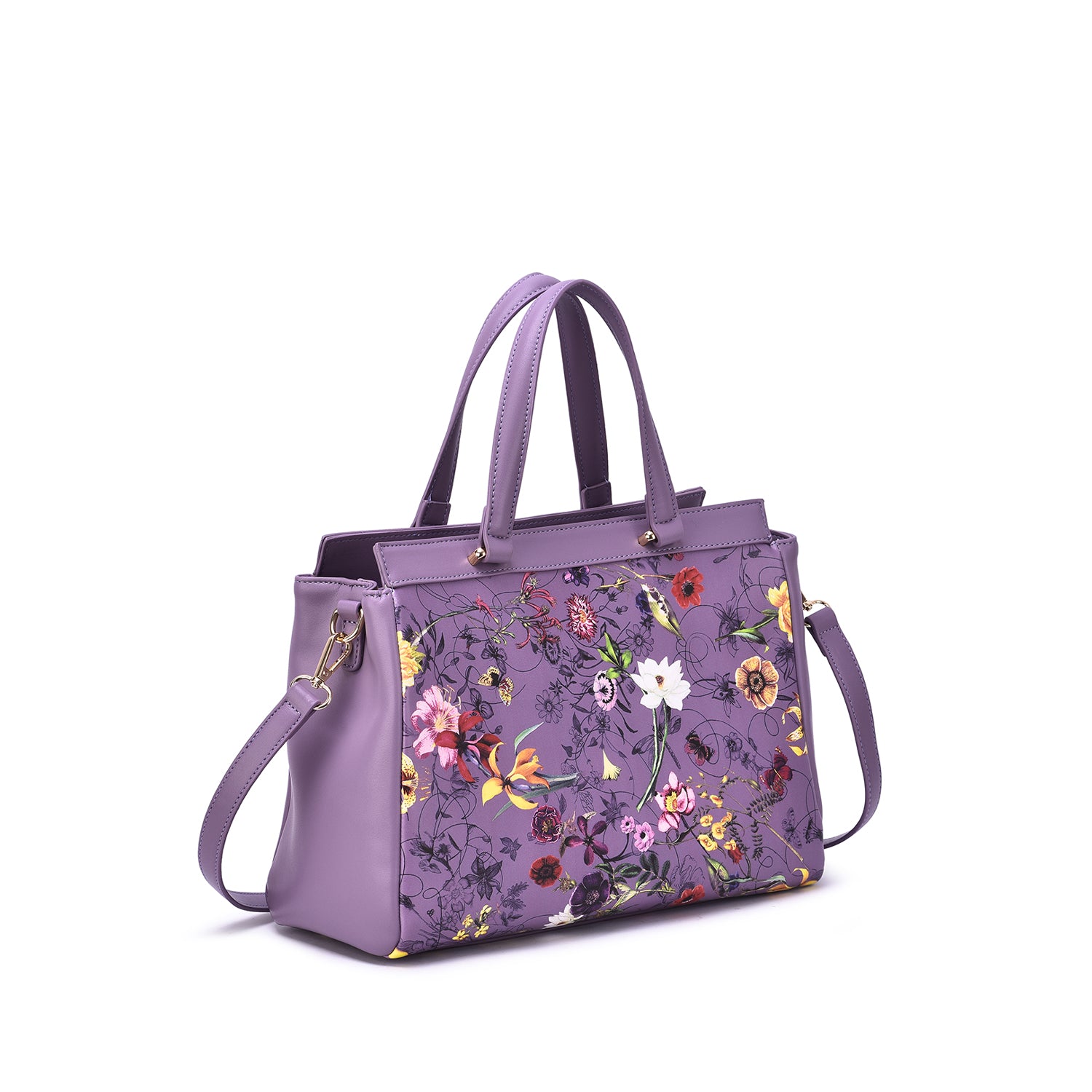 Stellan Floral Print Satchel