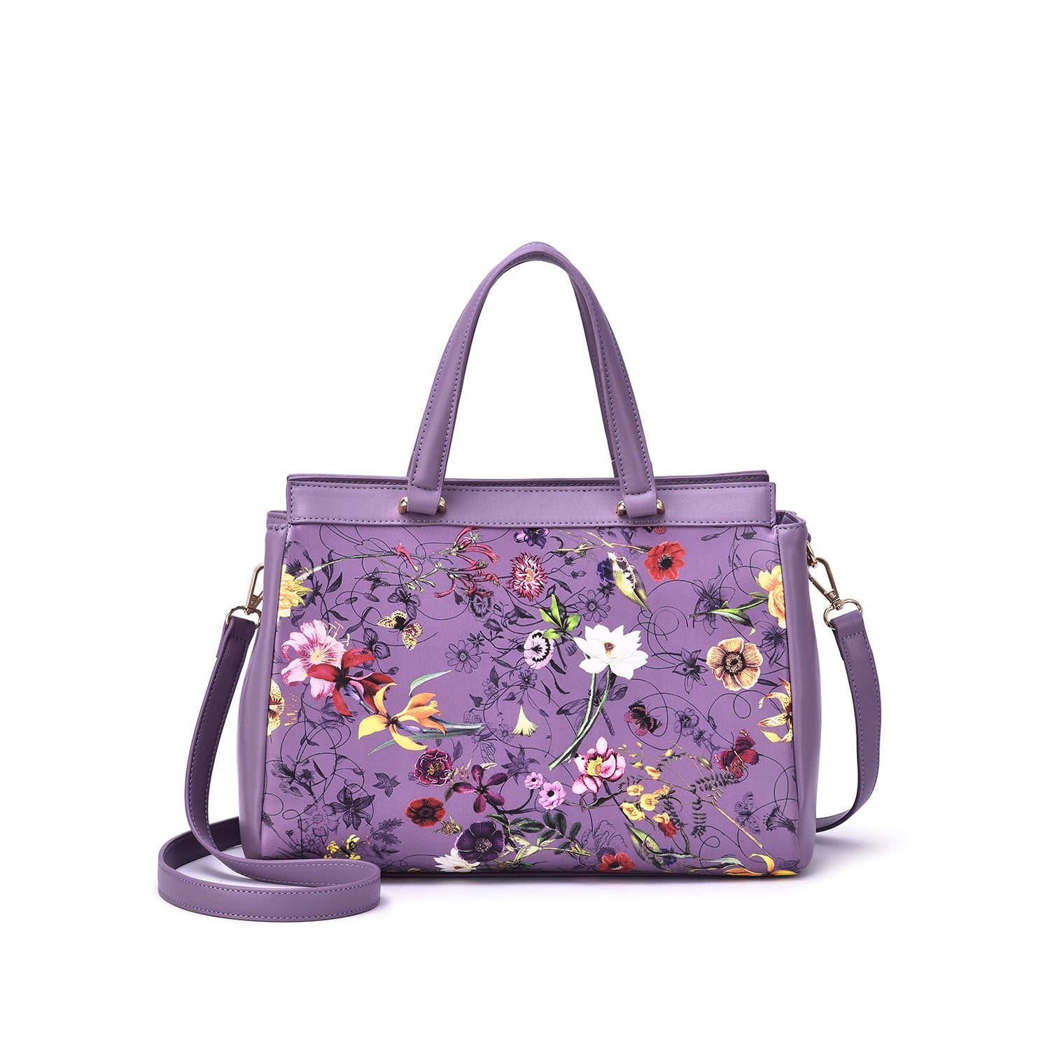 Stellan Floral Print Satchel