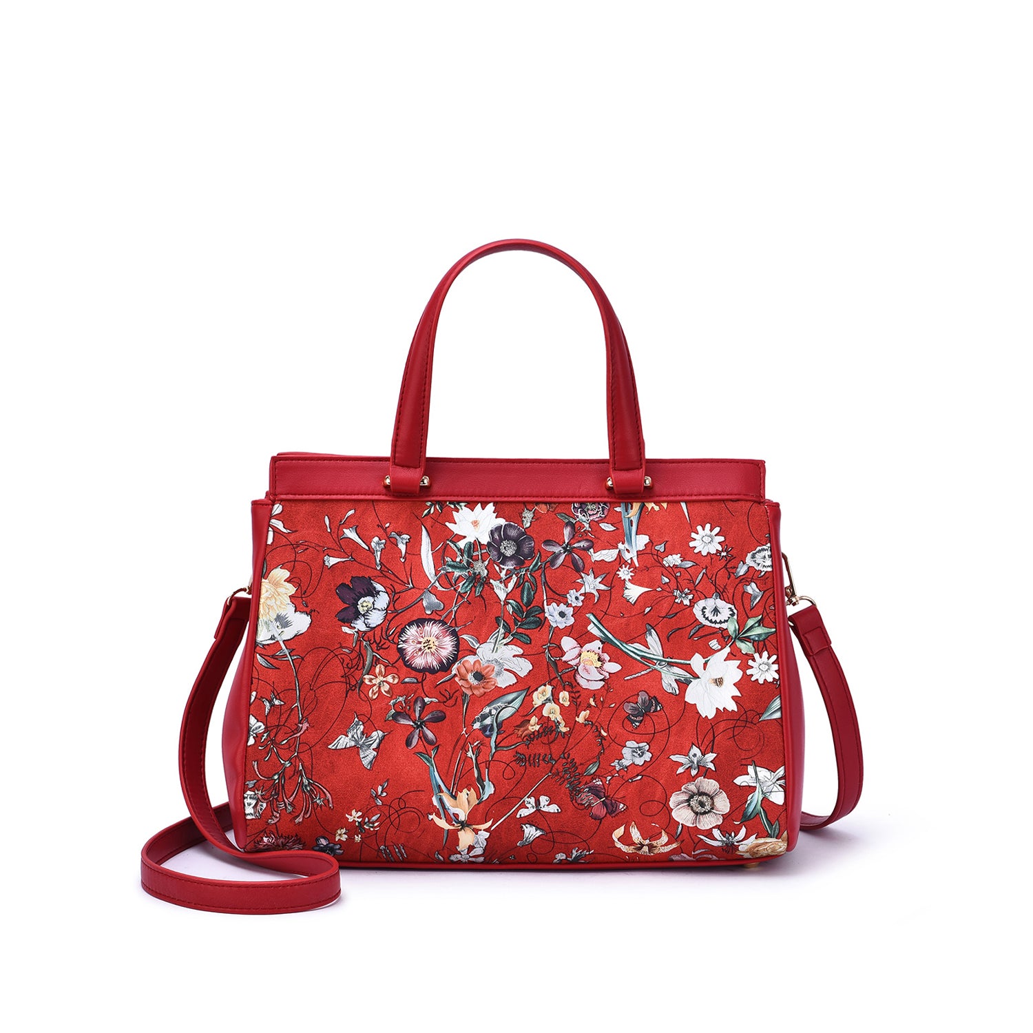 Stellan Floral Print Satchel