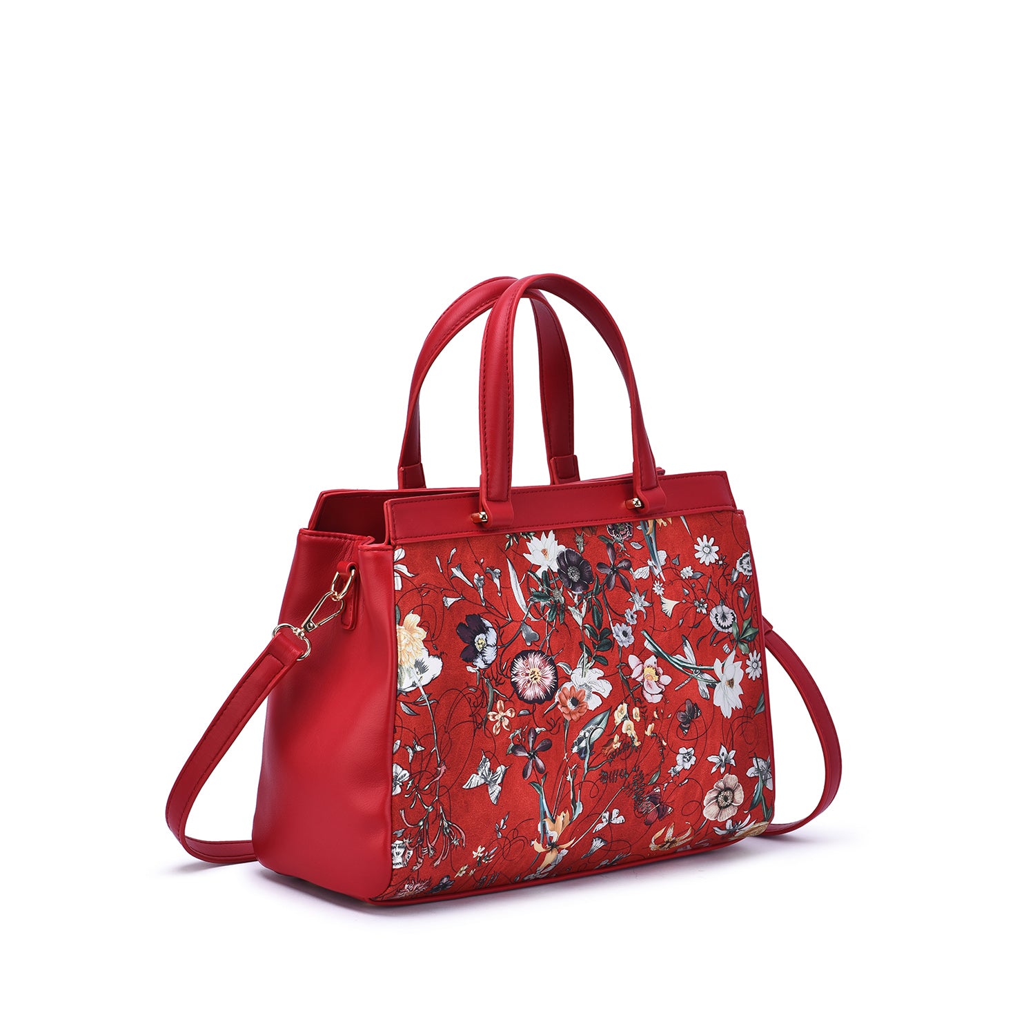 Stellan Floral Print Satchel