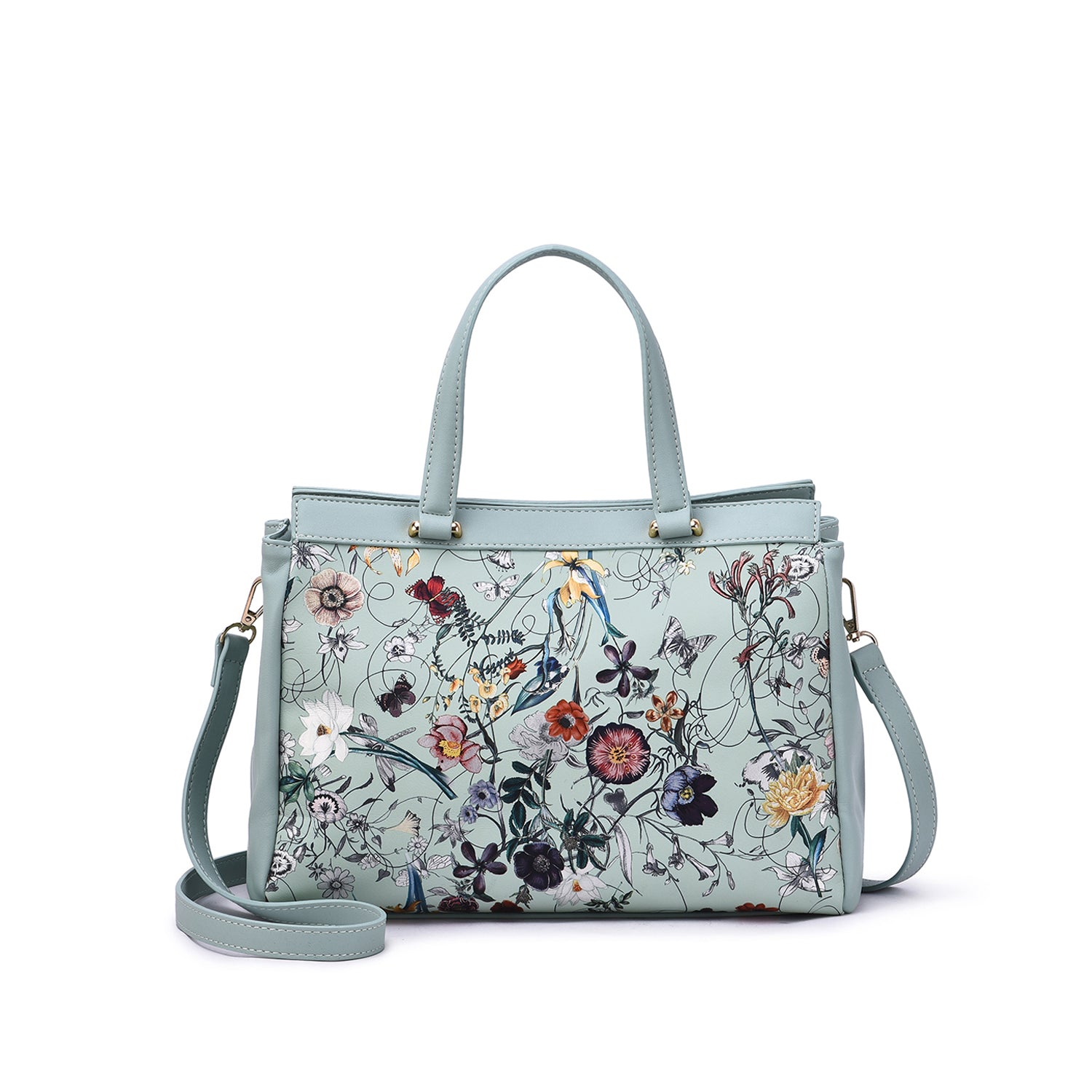 Stellan Floral Print Satchel