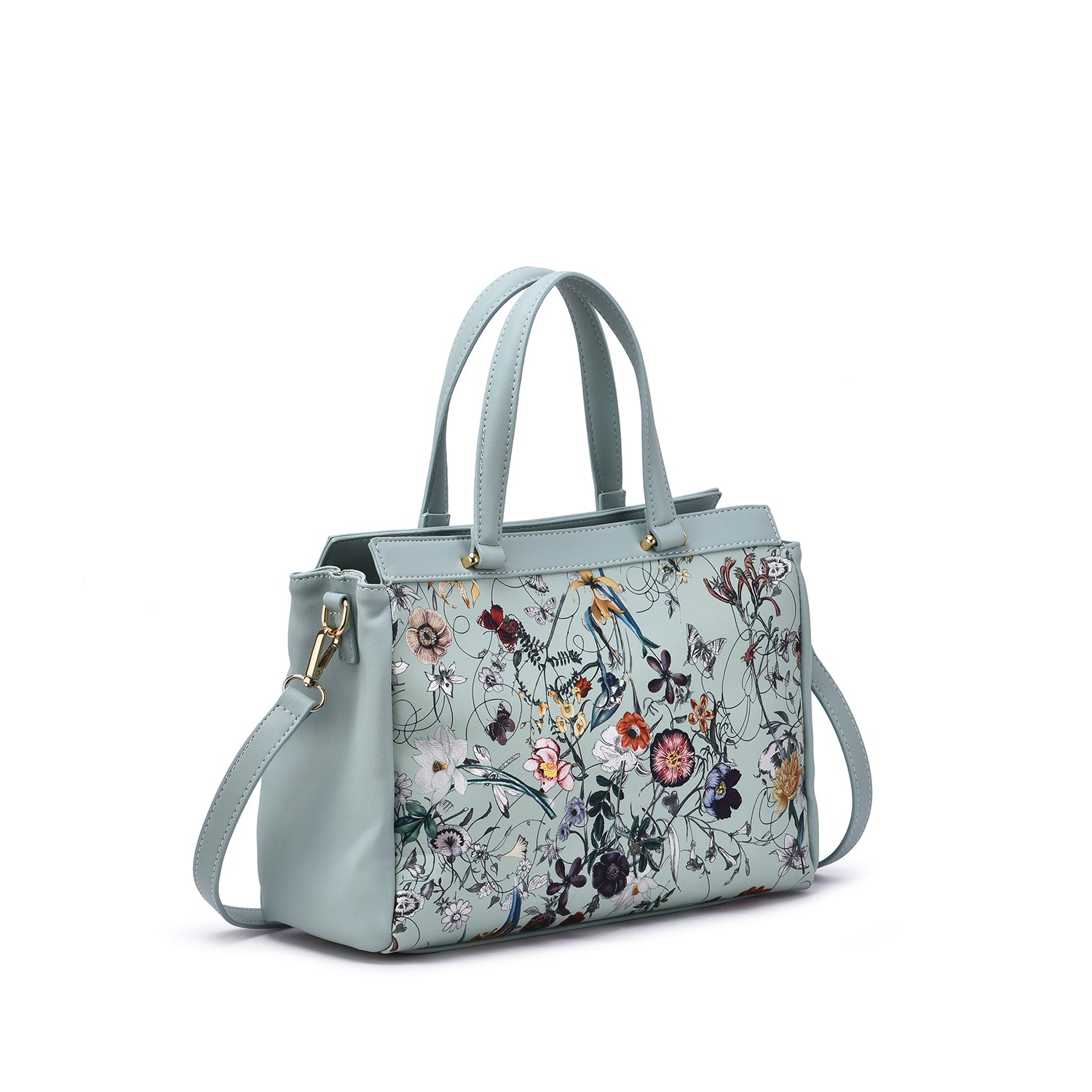 Stellan Floral Print Satchel