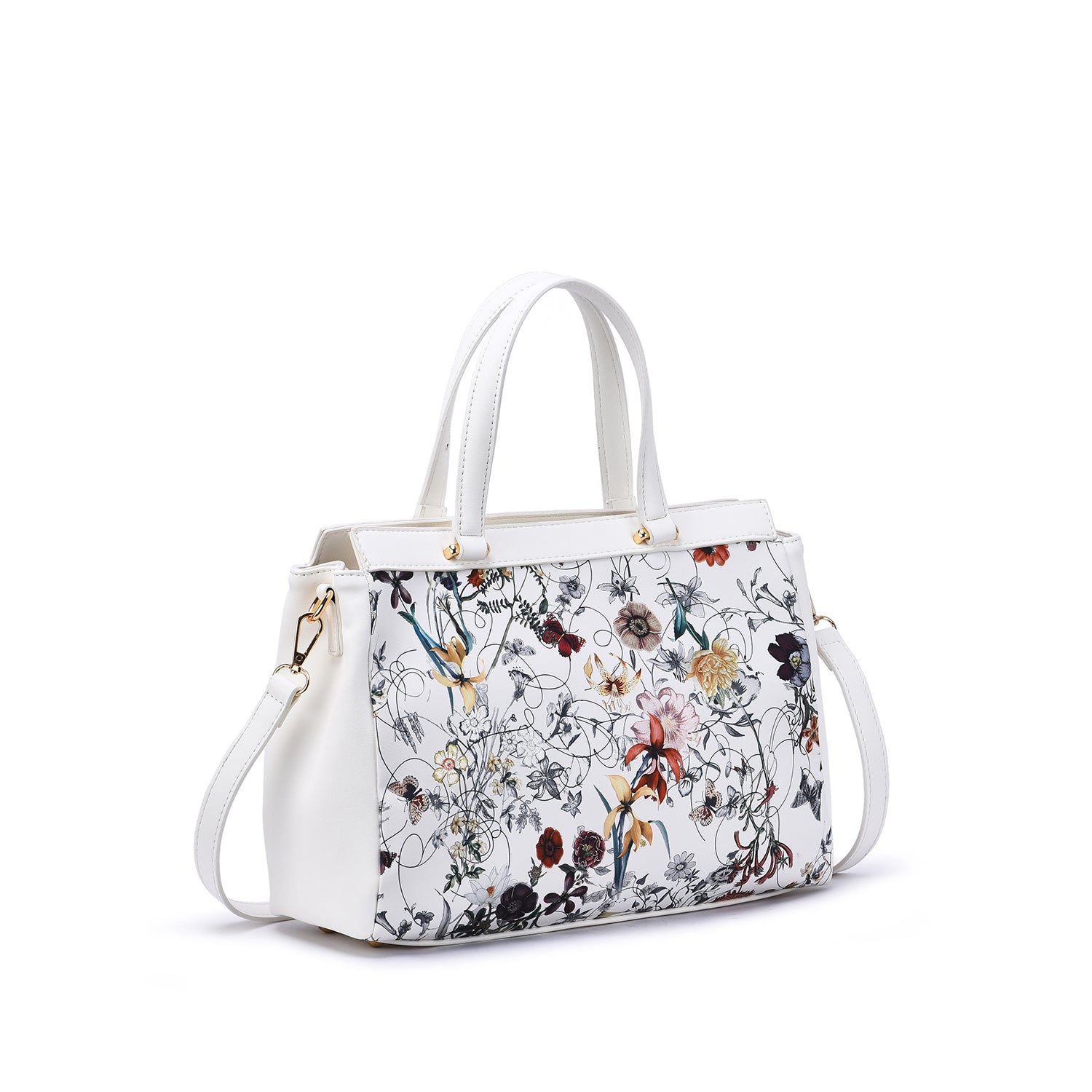 Stellan Floral Print Satchel