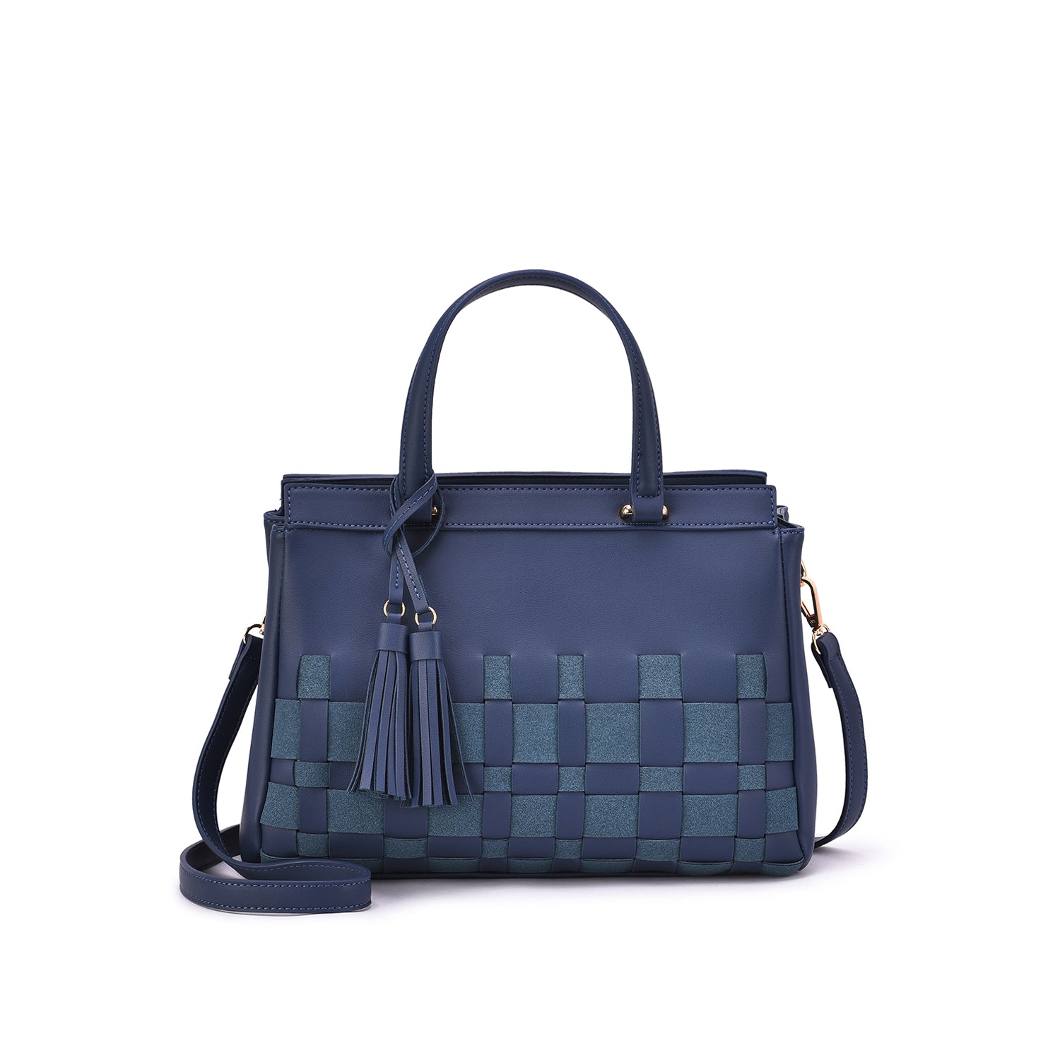 Adia Woven Trim Satchel