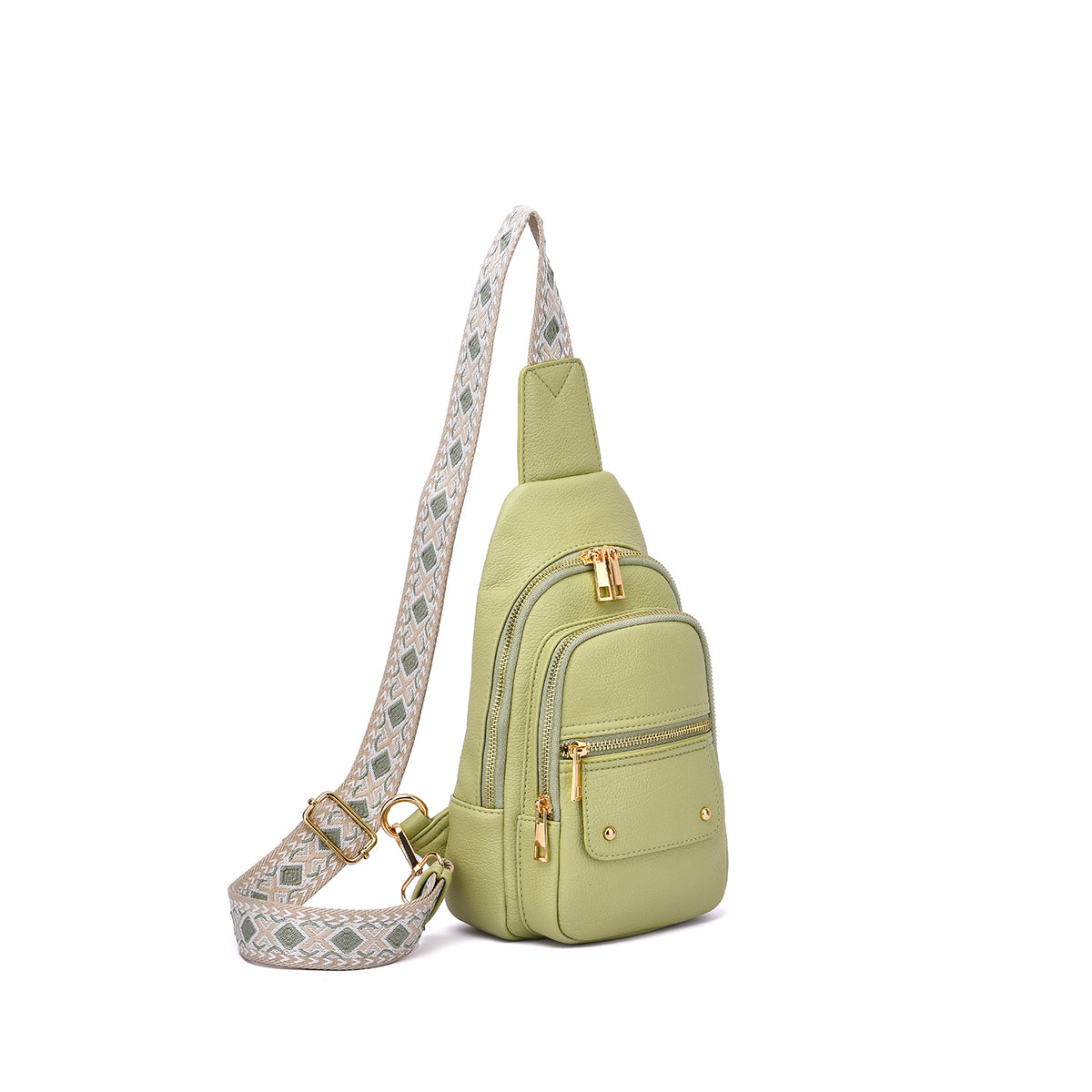 Premium Cotton Sling Backpack - Crossbody Purse for Travel - 2 Zip Compartments Small Sling Bag for Women Men, Sling Backpack Chest Bag  main image 2