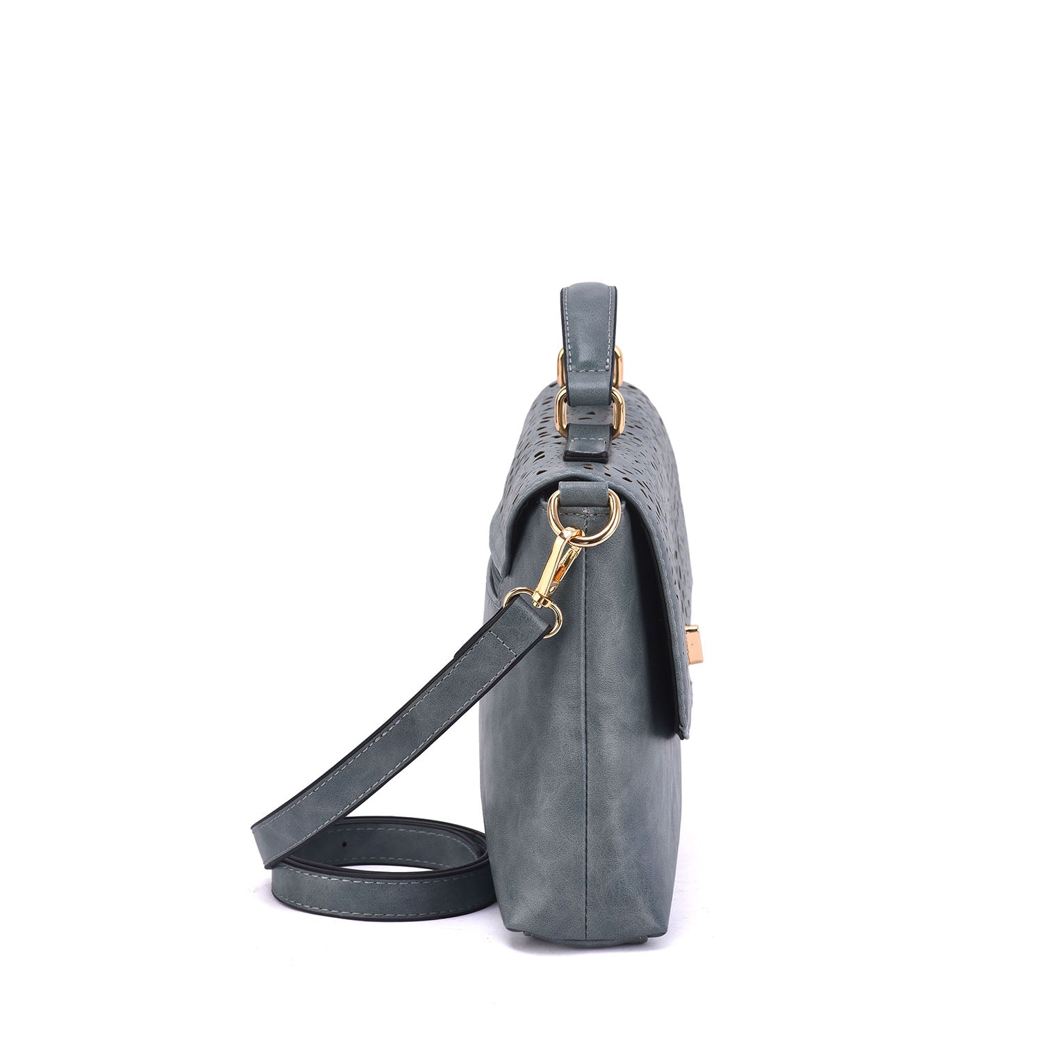 Quinn Perforated Crossbody