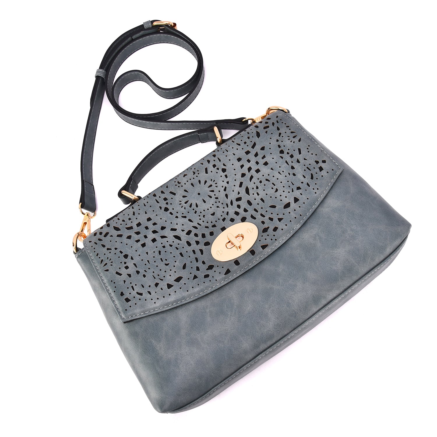 Quinn Perforated Crossbody