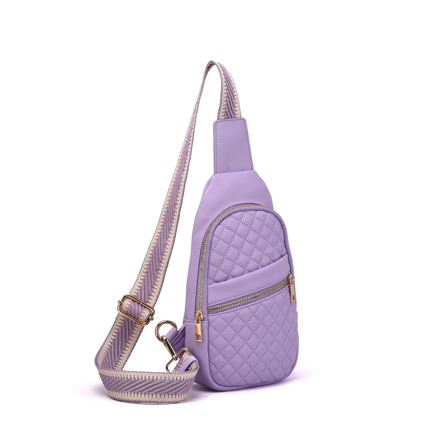 Adeline Quilted Sling Bag with Adjustable Strap