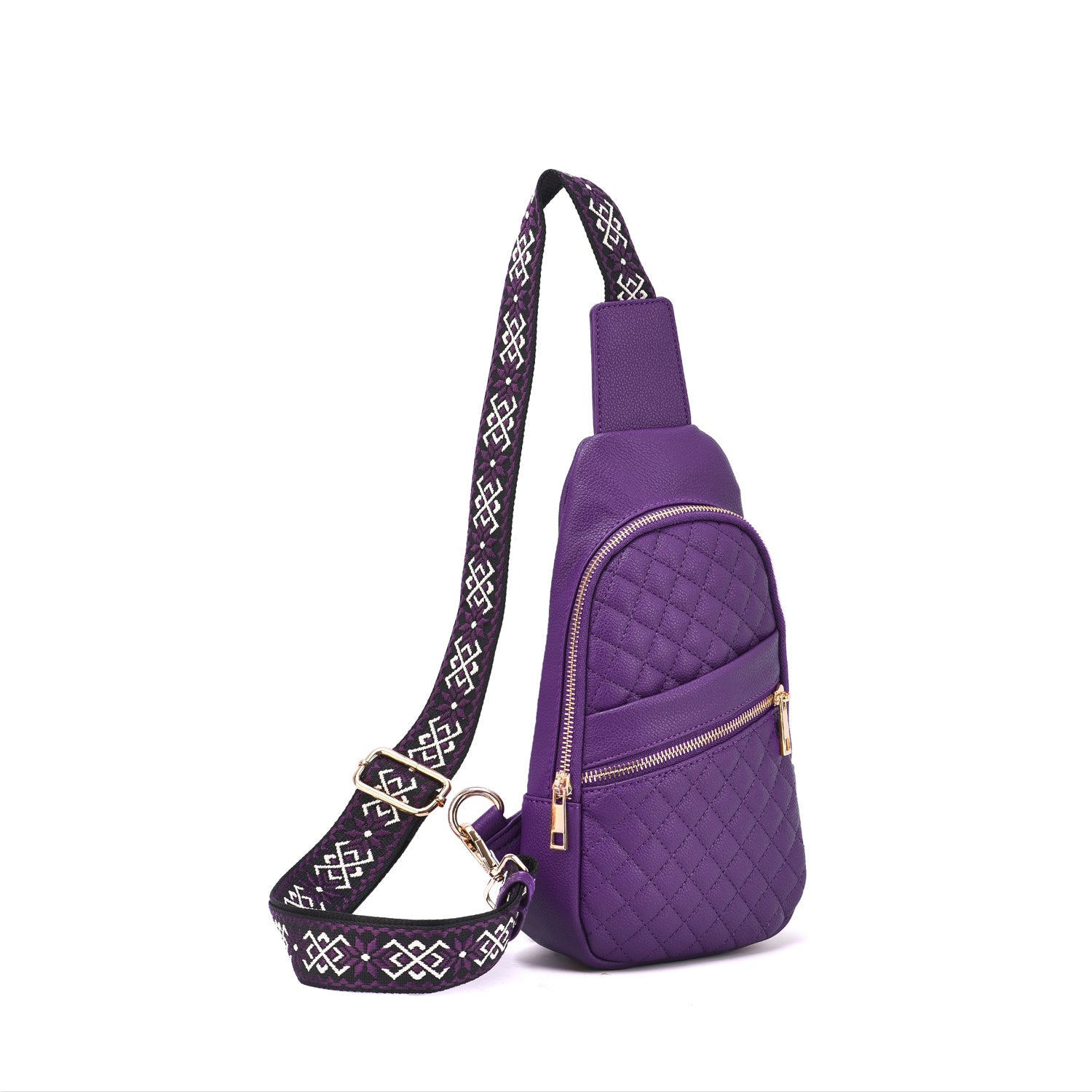 Adeline Quilted Sling Bag with Adjustable Strap
