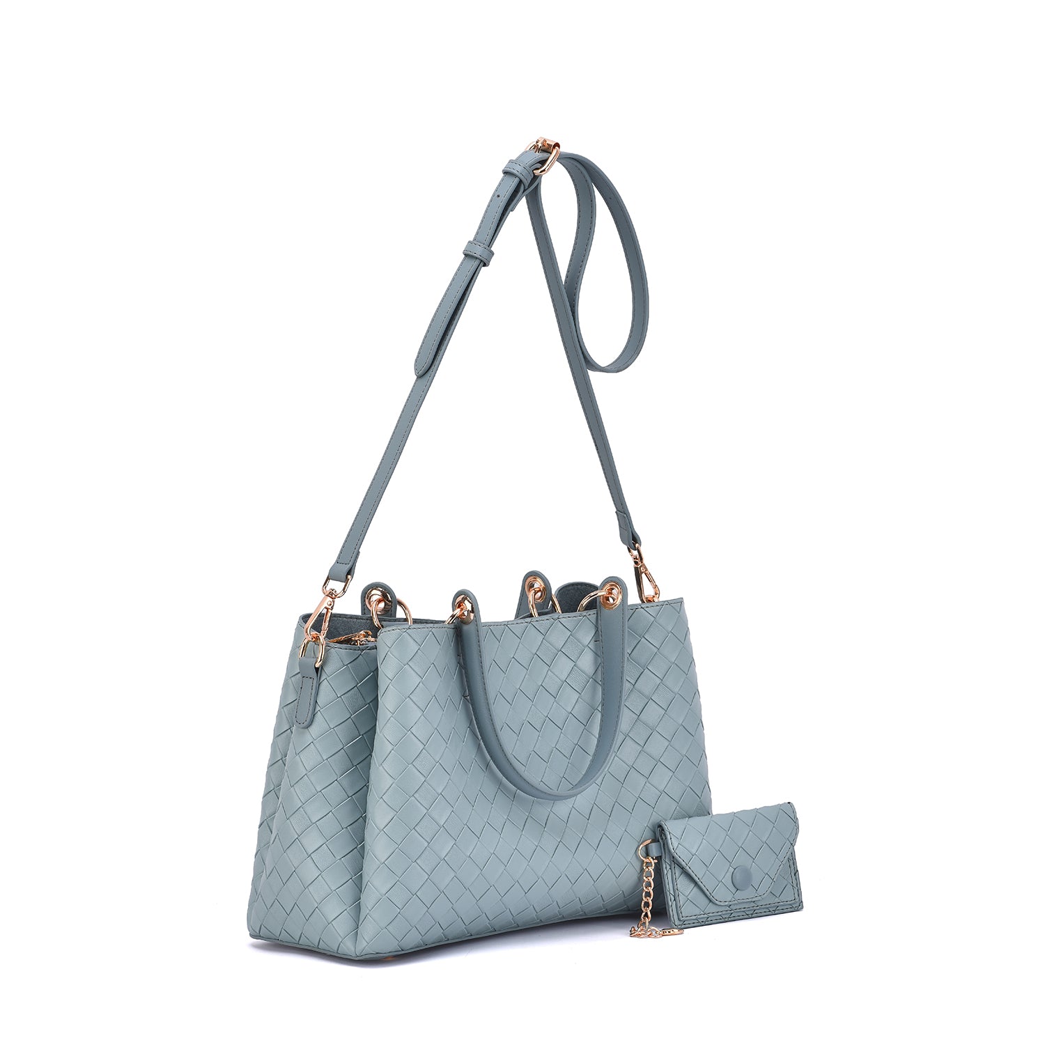 Maeve Woven Embossed Satchel - Mellow World
