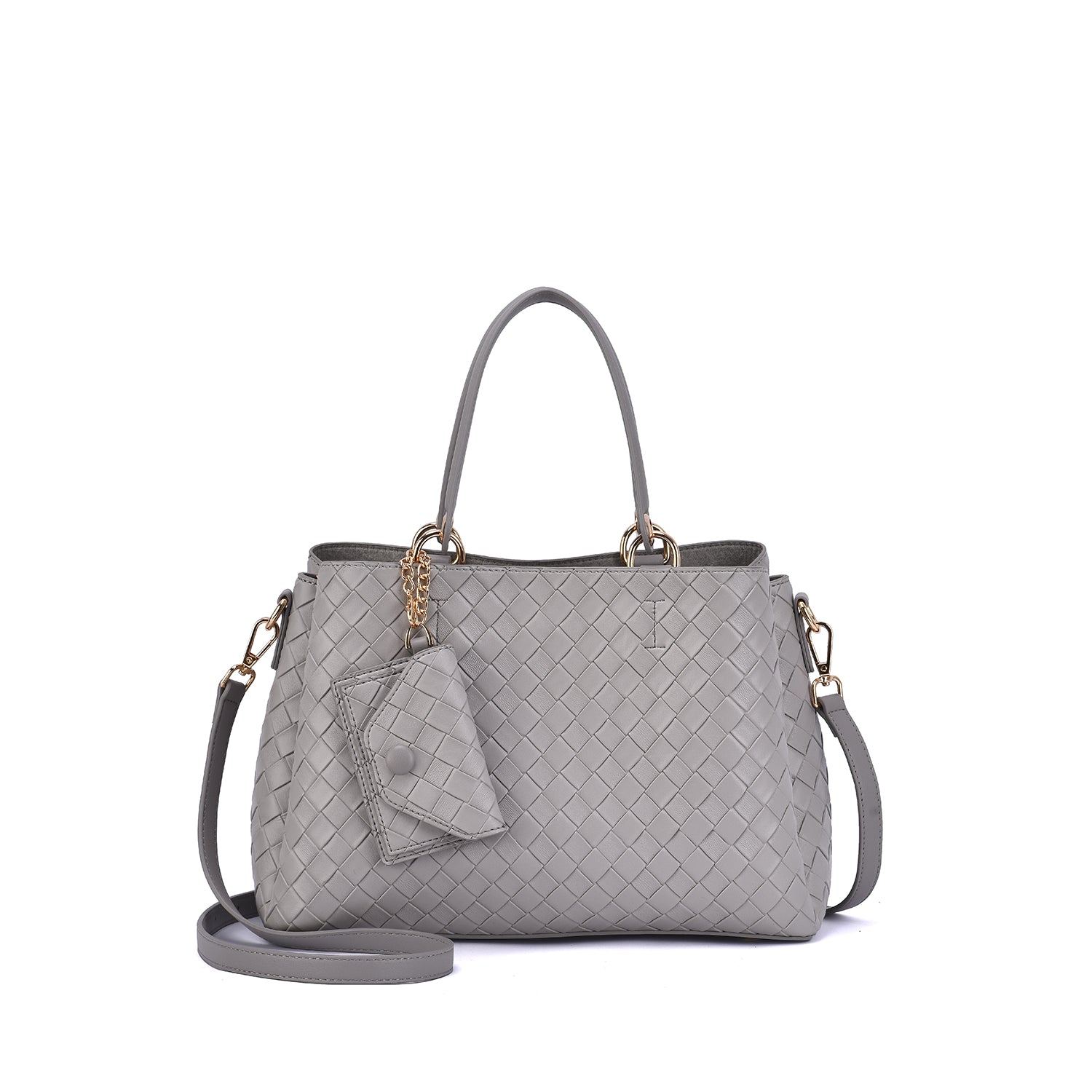 Maeve Woven Embossed Satchel - Mellow World