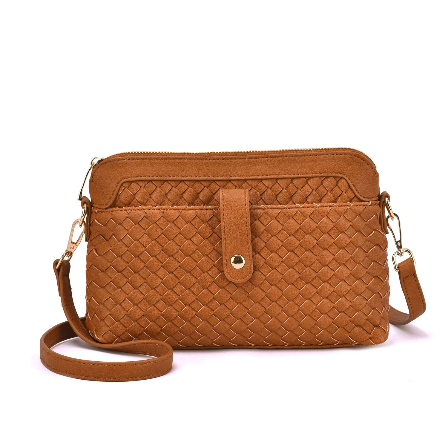 Isla Woven Embossed Crossbody Bag - Mellow World
