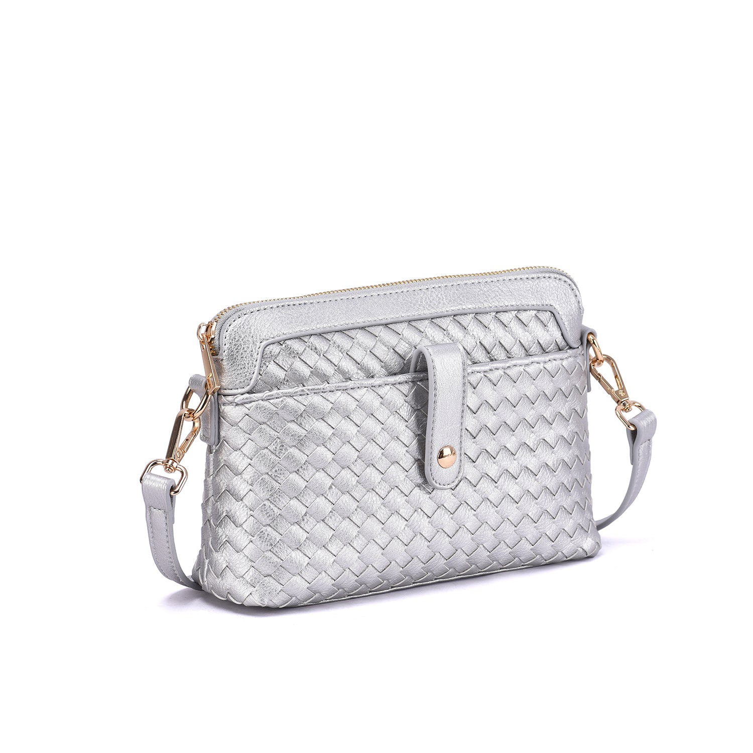 Isla Woven Embossed Crossbody Bag