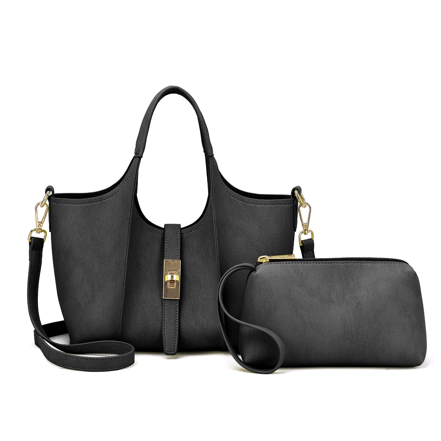 Charlie Washed Shoulder Bag with Pouch - Mellow World