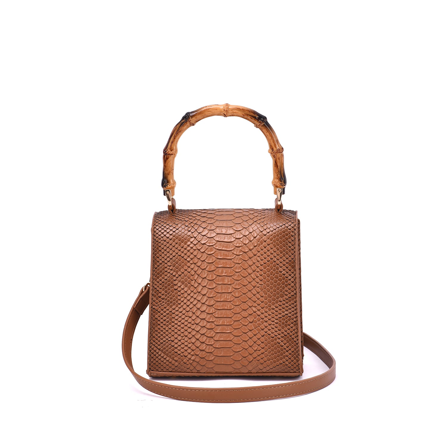 Sia Snake Embossed Crossbody Bag