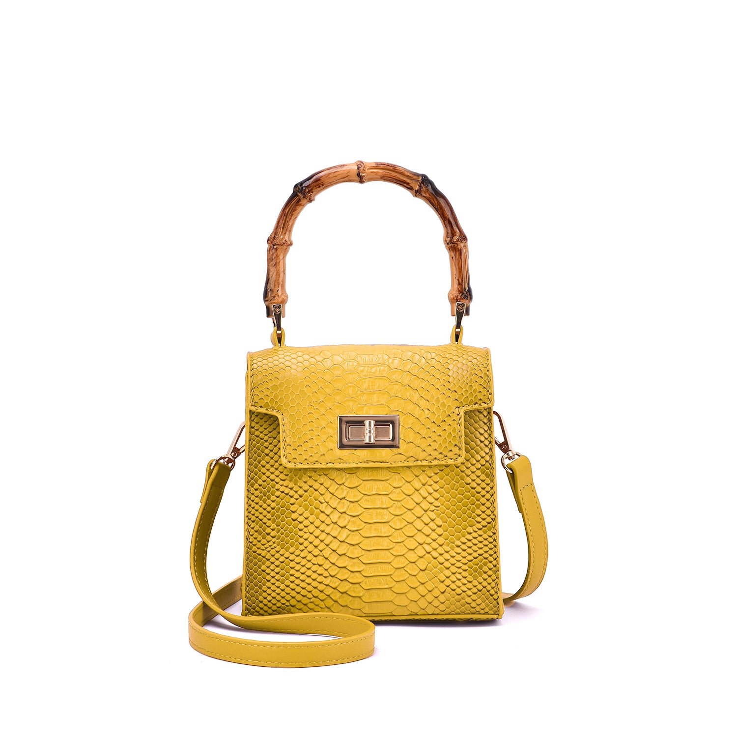 Sia Snake Embossed Crossbody Bag