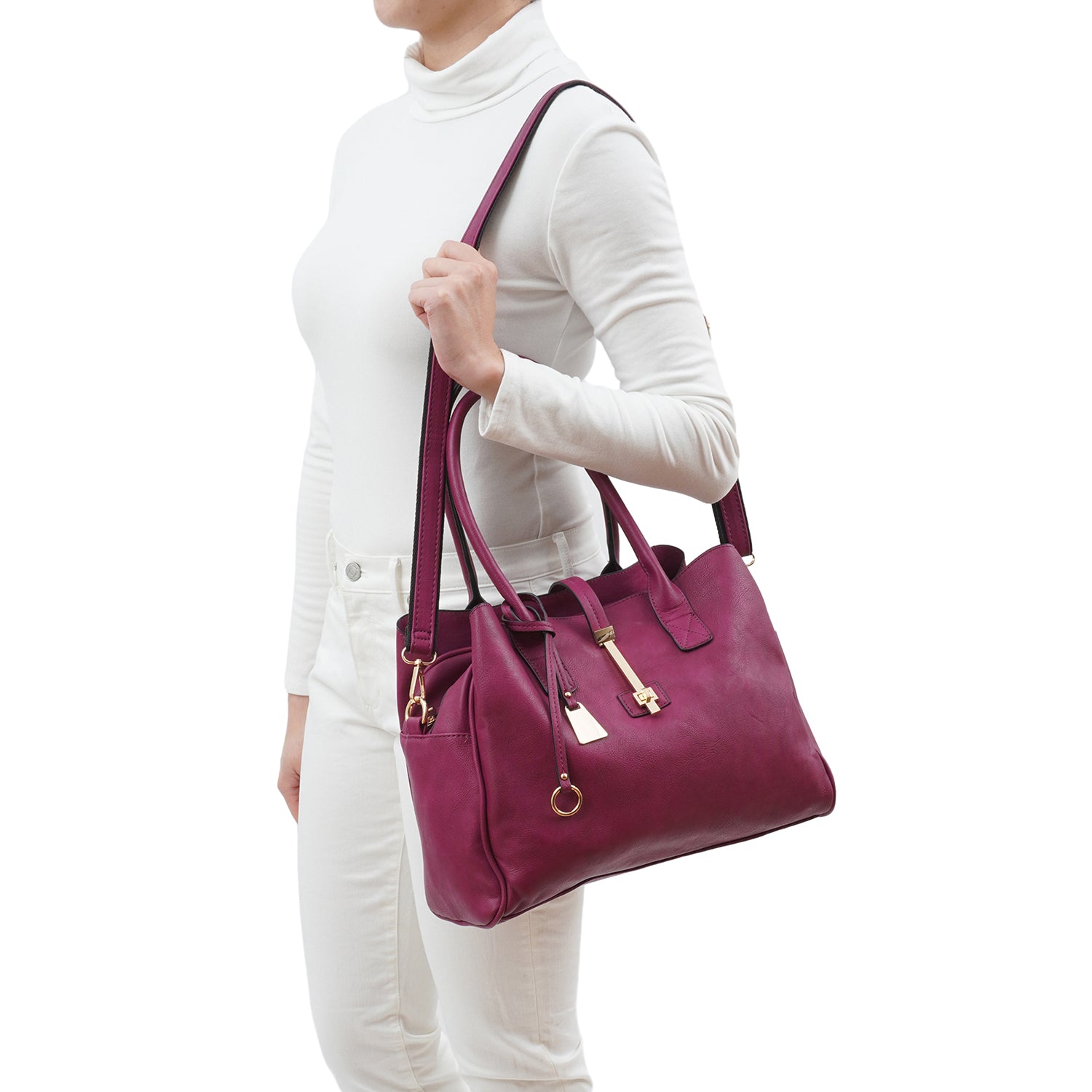 Jasmine Structured 3-Compartment Satchel - Mellow World
