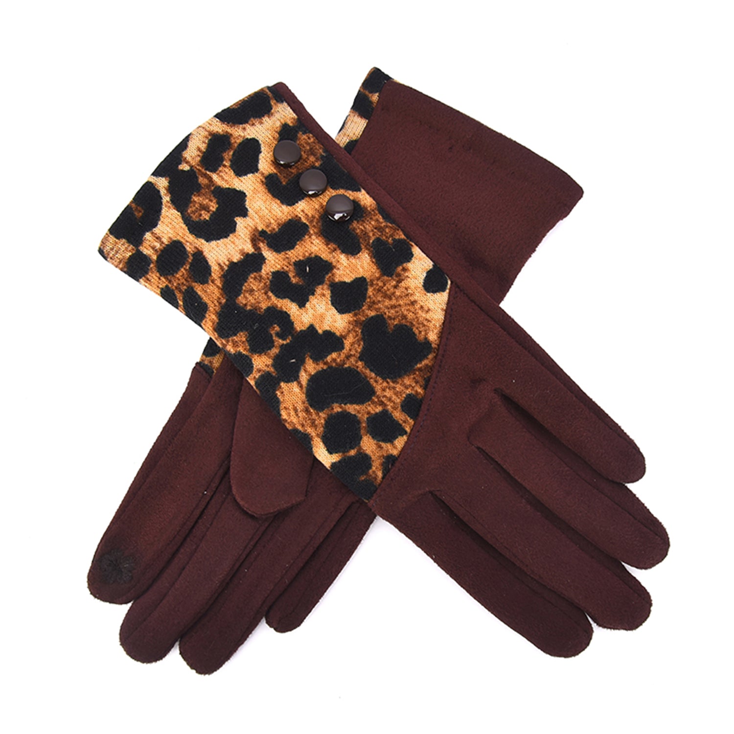 Nya Warm Winter Gloves Featuring Leopard Print - Mellow World