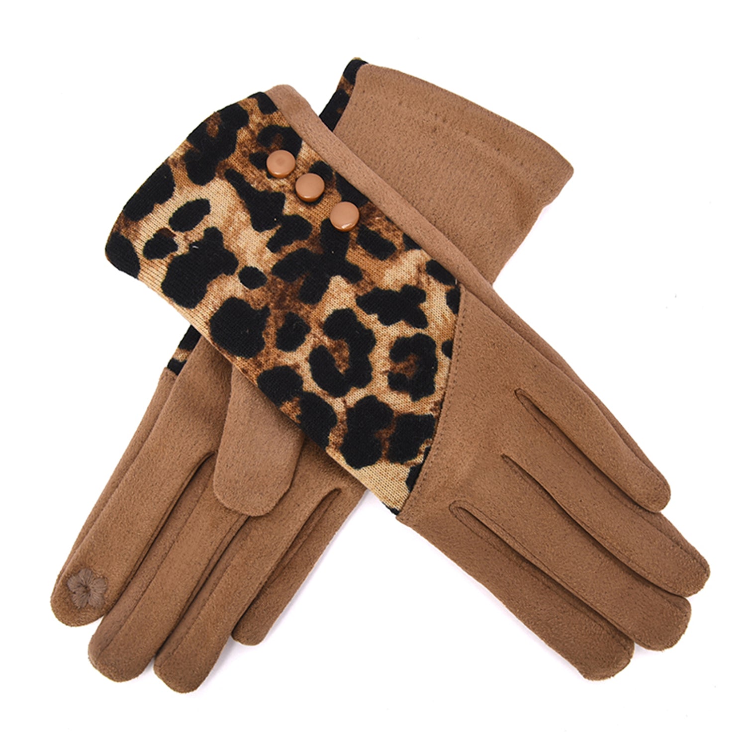 Nya Warm Winter Gloves Featuring Leopard Print - Mellow World