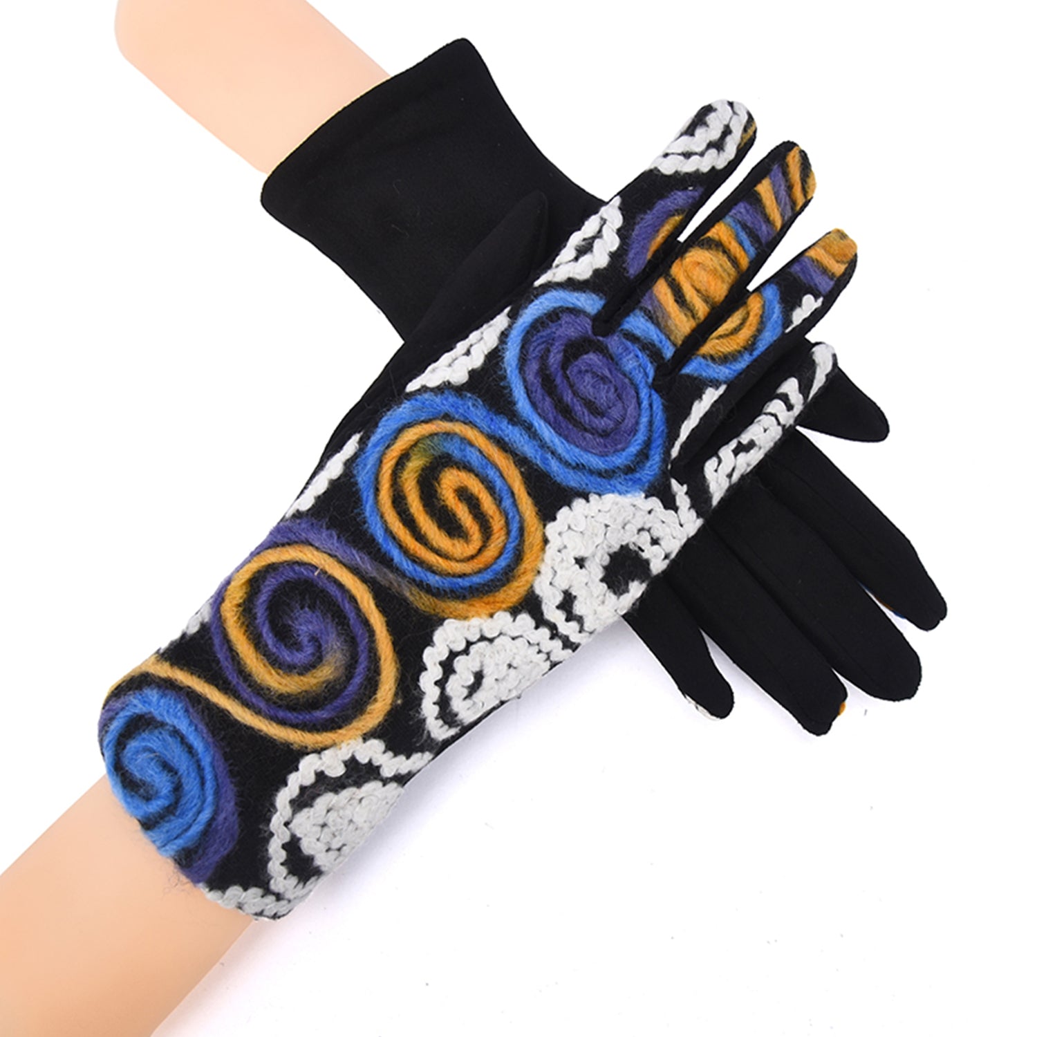Women Embroidered Floral Gloves