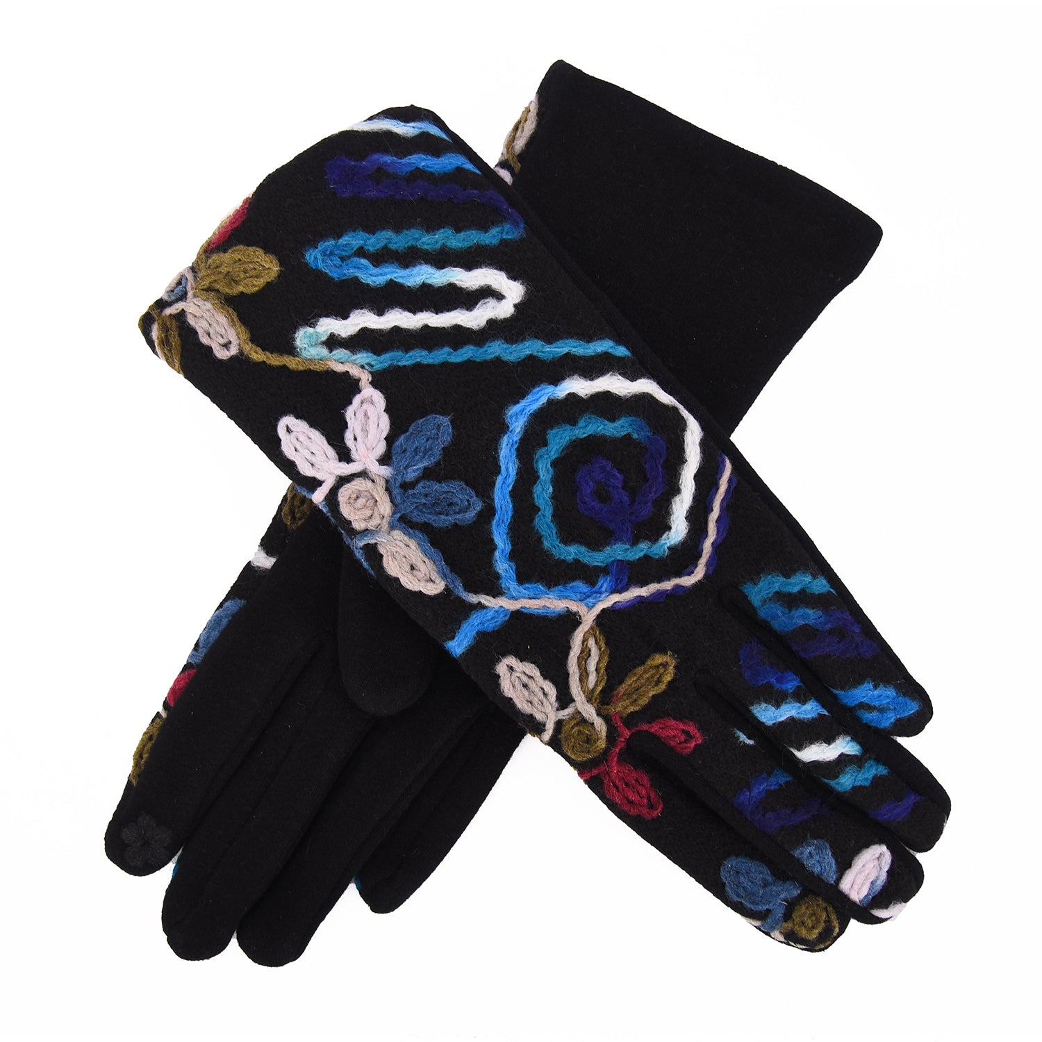 Women Embroidered Floral Gloves