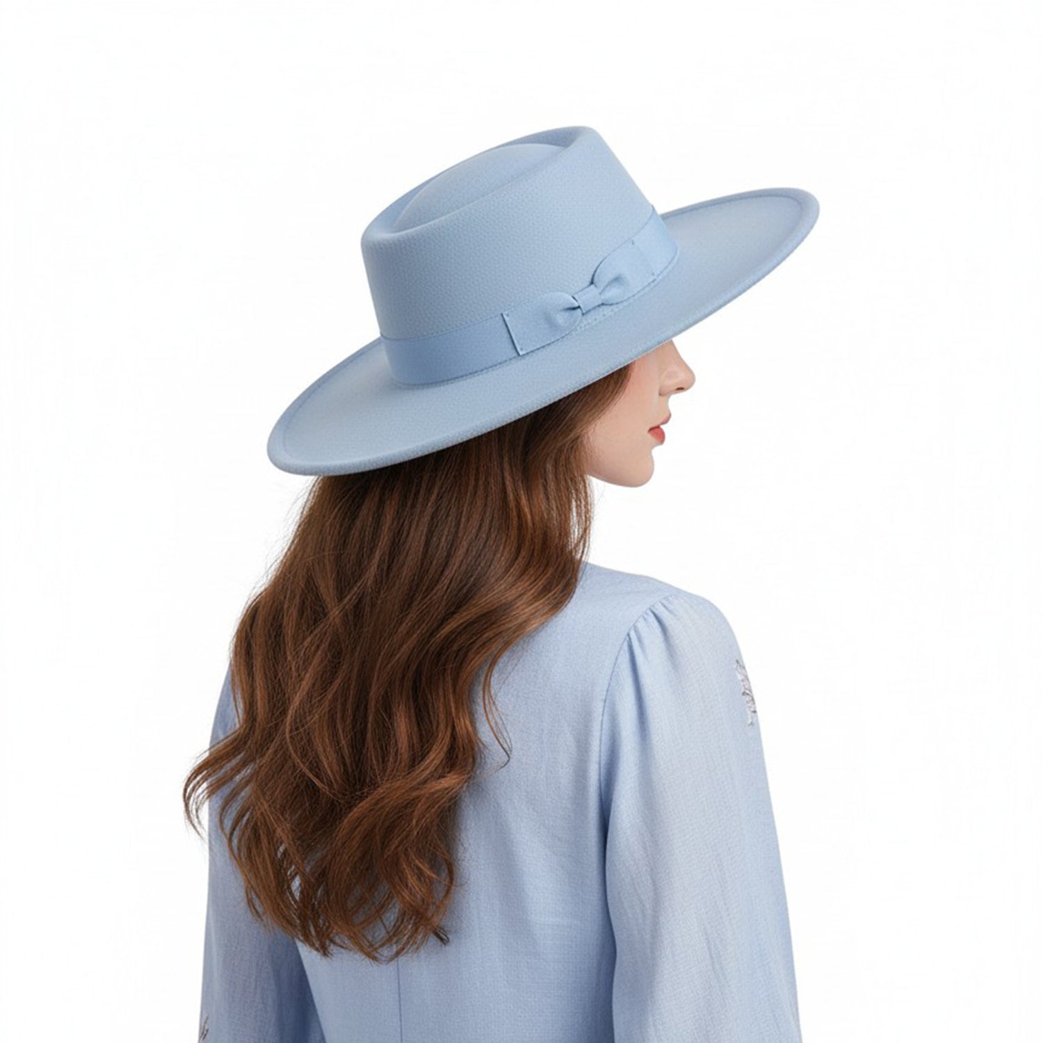 Women's Wide Brim Bow Felt Hat - Mellow World