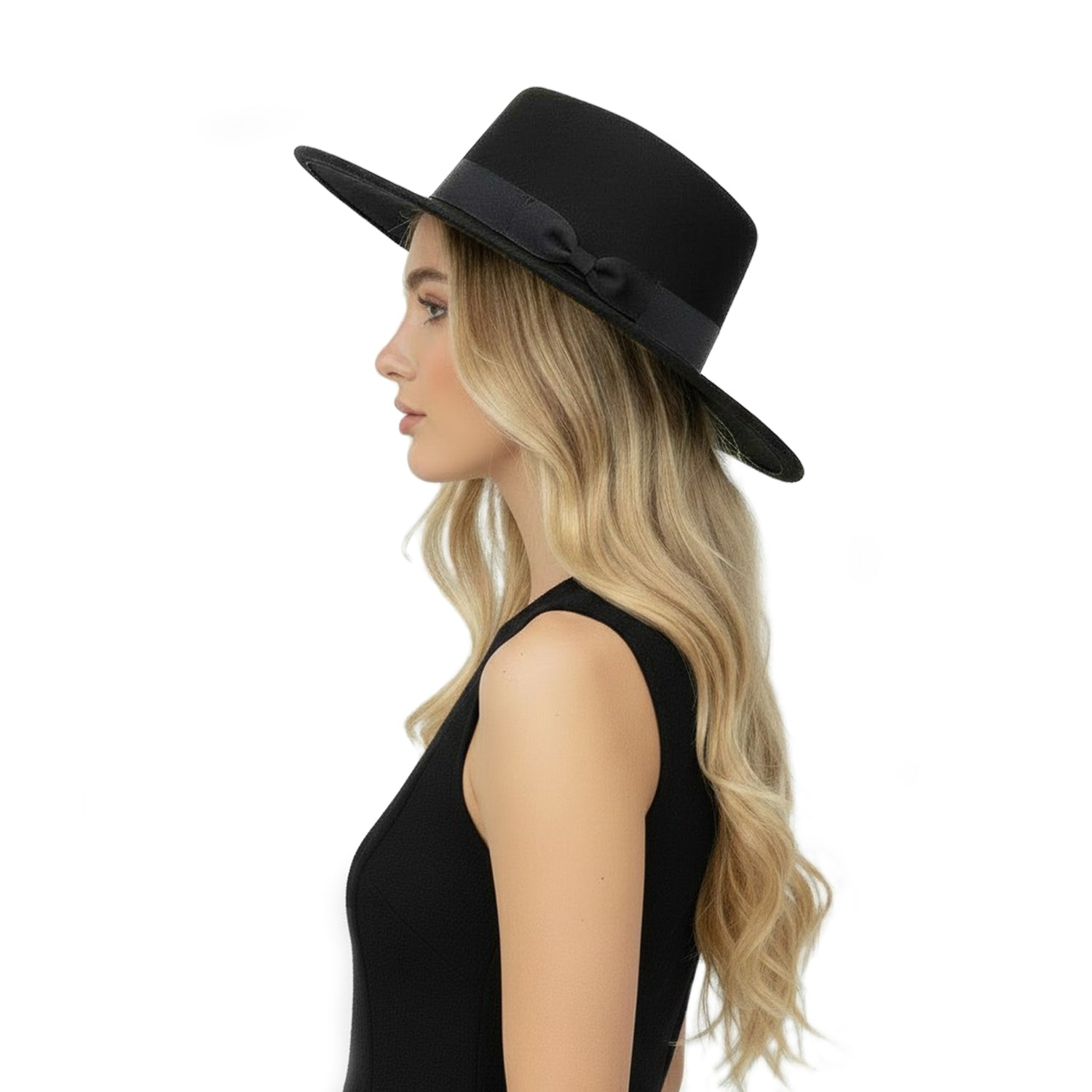 Women's Wide Brim Bow Felt Hat - Mellow World