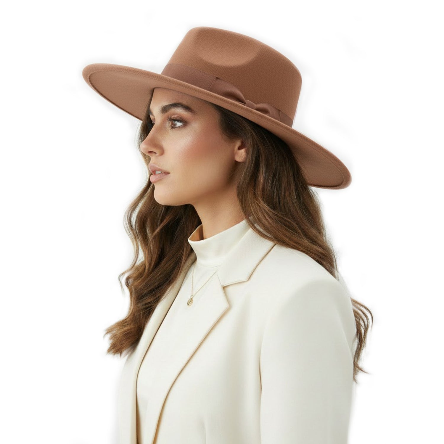 Women's Wide Brim Bow Felt Hat - Mellow World