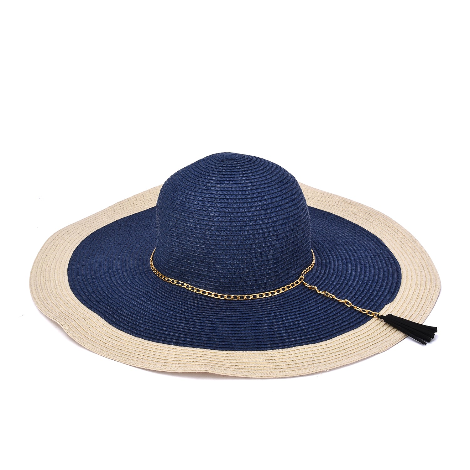 Women's Wide Brim Sun Hat With Tassel - Mellow World